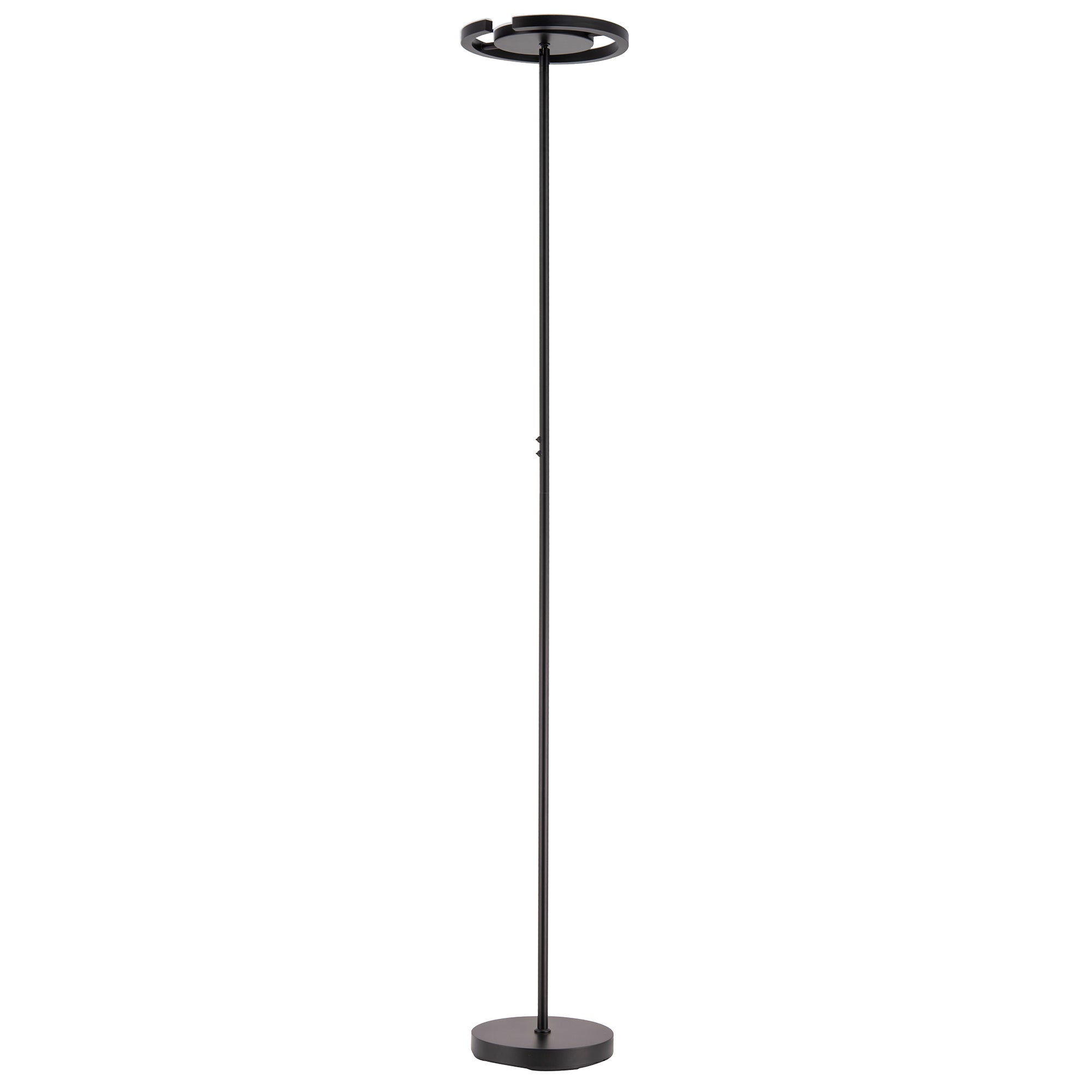 RGB and CCT Modern LED Floor Lamp in Matte Black with Remote Control Image 1