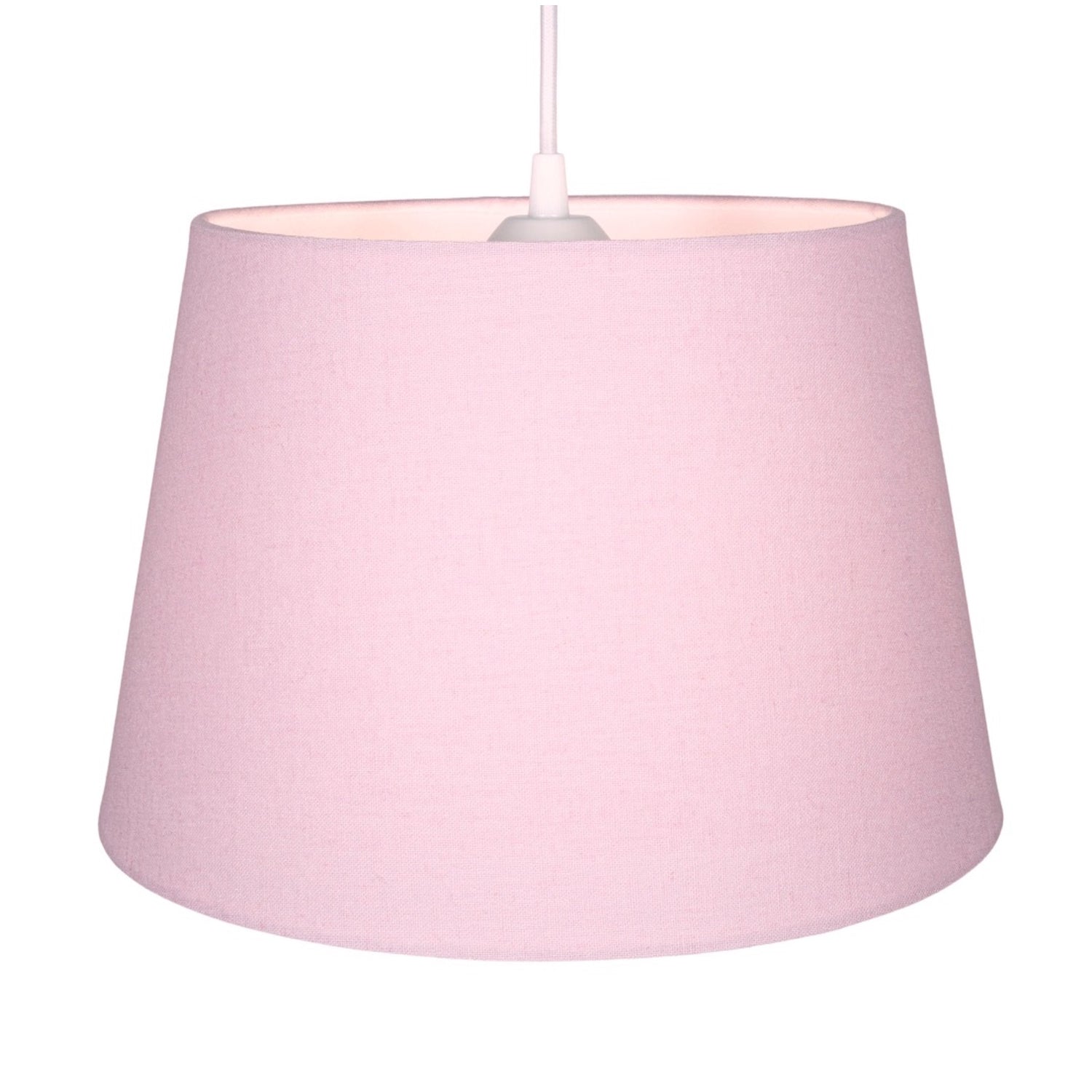 Classic 10 Inch Pink Linen Fabric Drum Table/Pendant Lamp Shade 60w Maximum Image 2