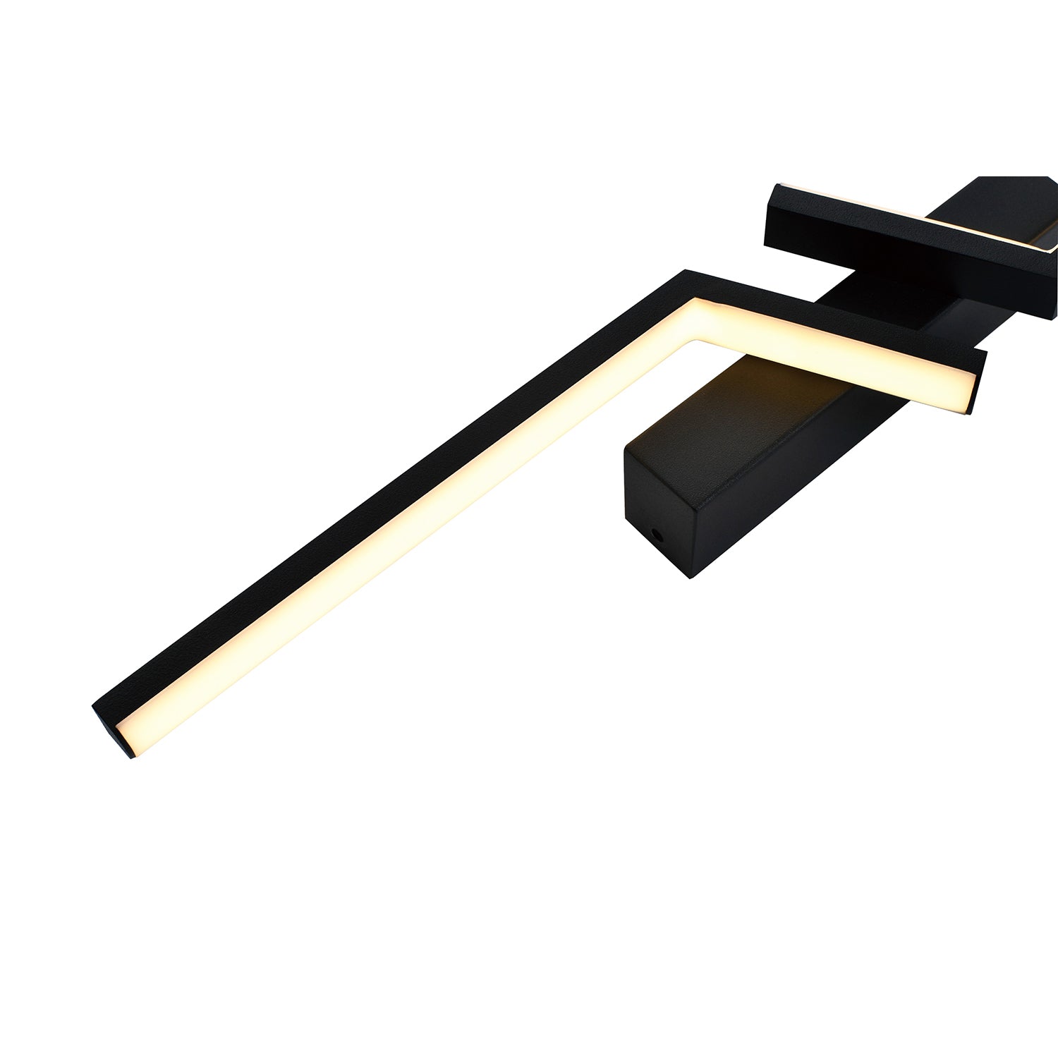 Sleek Double Stick LED Feature Wall Light Fitting in Matte Sand Black Image 3