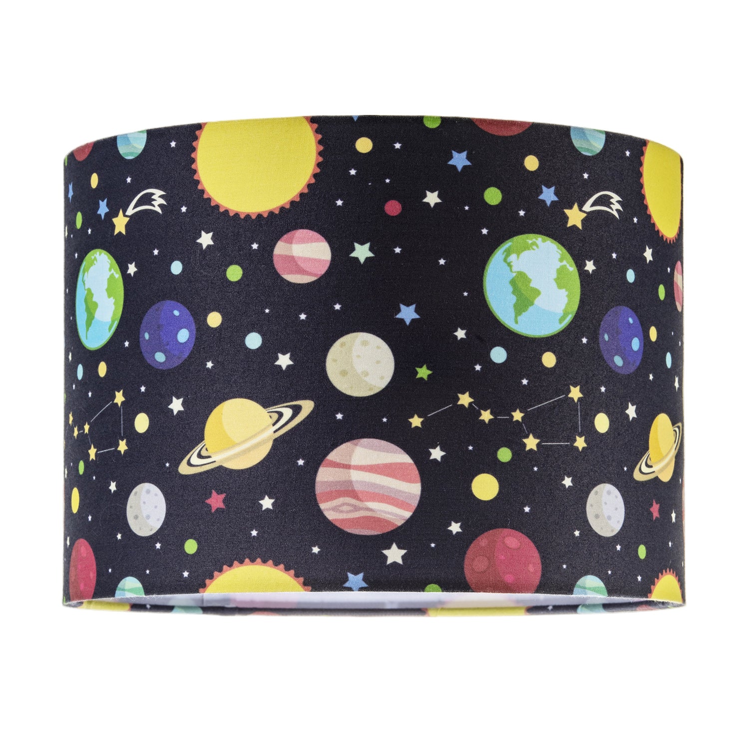 Outer Space Lamp Shade with Colourful Planets Stars and Constellations Image 1