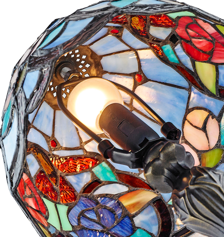 Humming Bird Tiffany Lamp with Colourful Stained Glass Shade Image 3