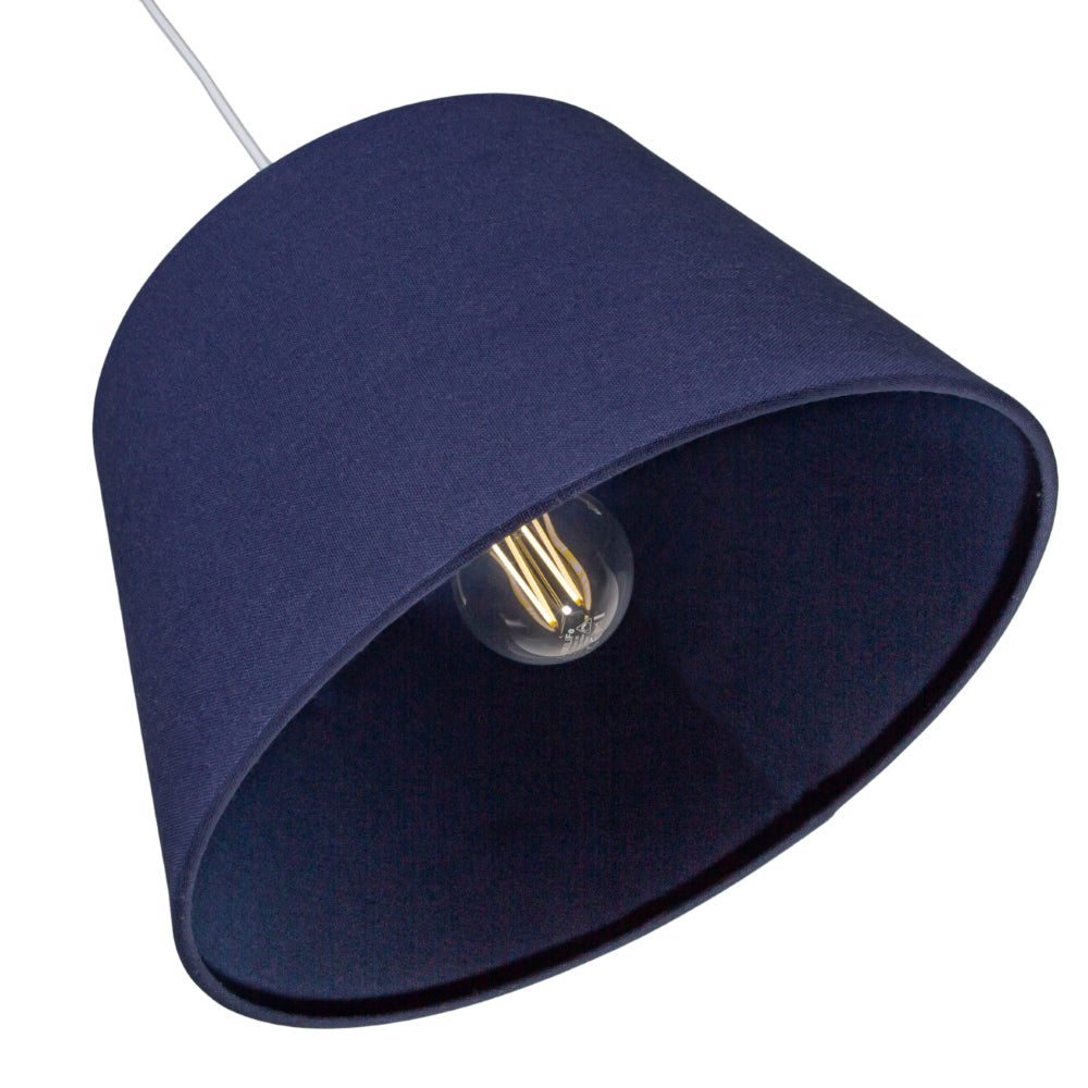 Traditional 30cm Midnight Blue Linen Fabric Drum Table/Pendant Shade 60w Maximum Image 4