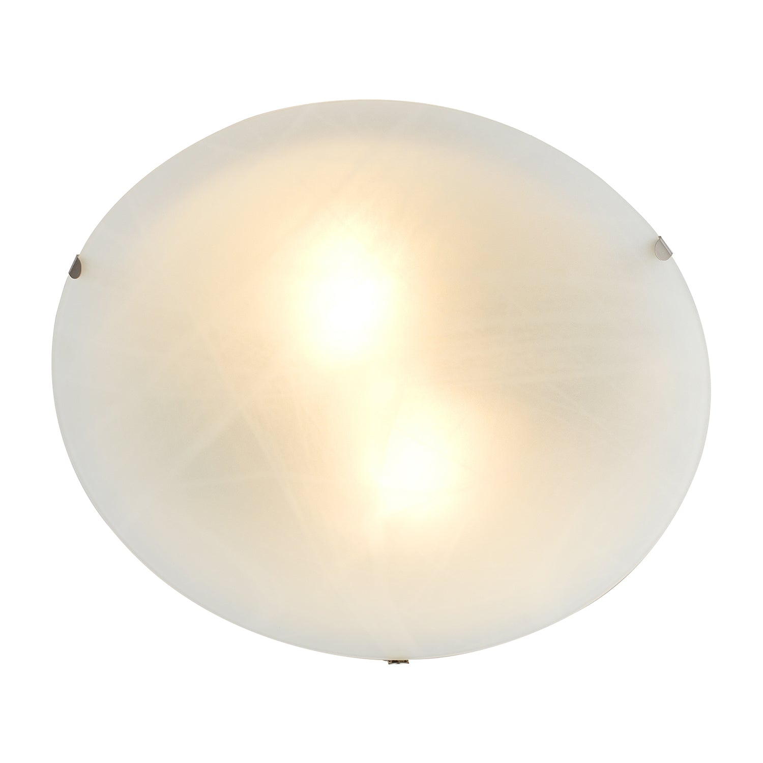 Traditional White Alabaster Circular Glass IP20 Flush Ceiling Light Fitting Image 4