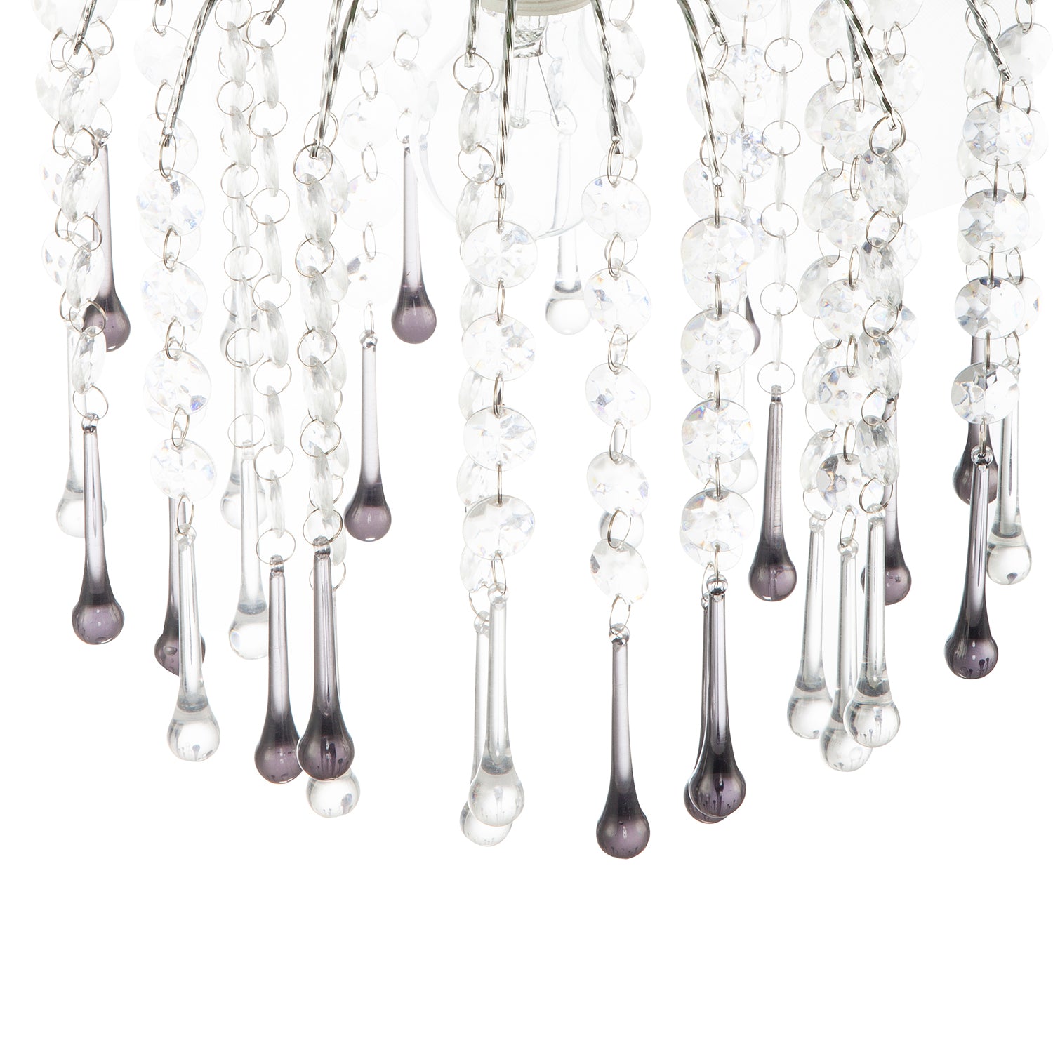 Classic Waterfall Pendant Shade with Clear and Smoked Black Acrylic Image 5