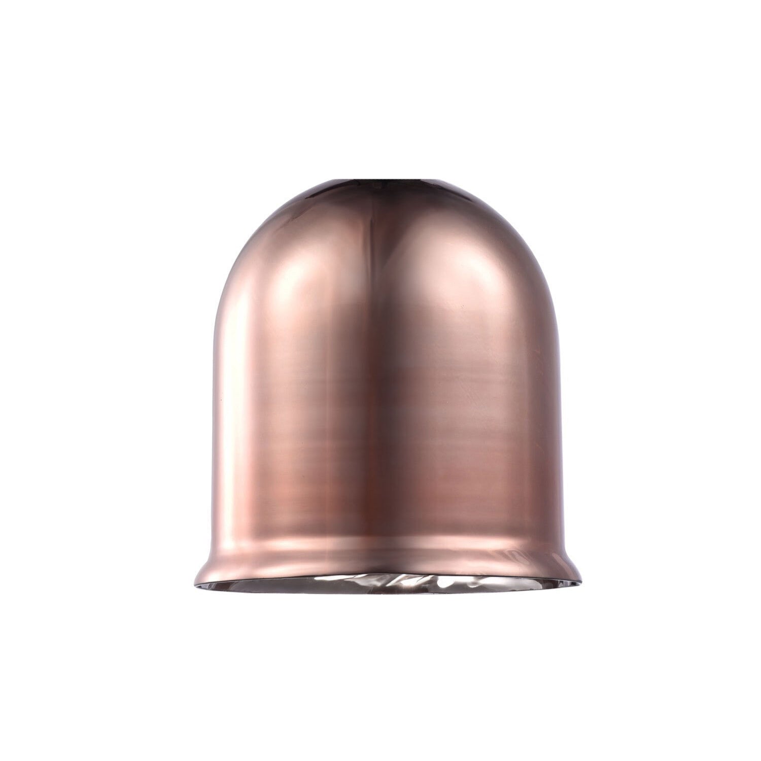 Contemporary Bell Shaped Copper Plated Glass Pendant Light Shade with Lower Rim Image 4