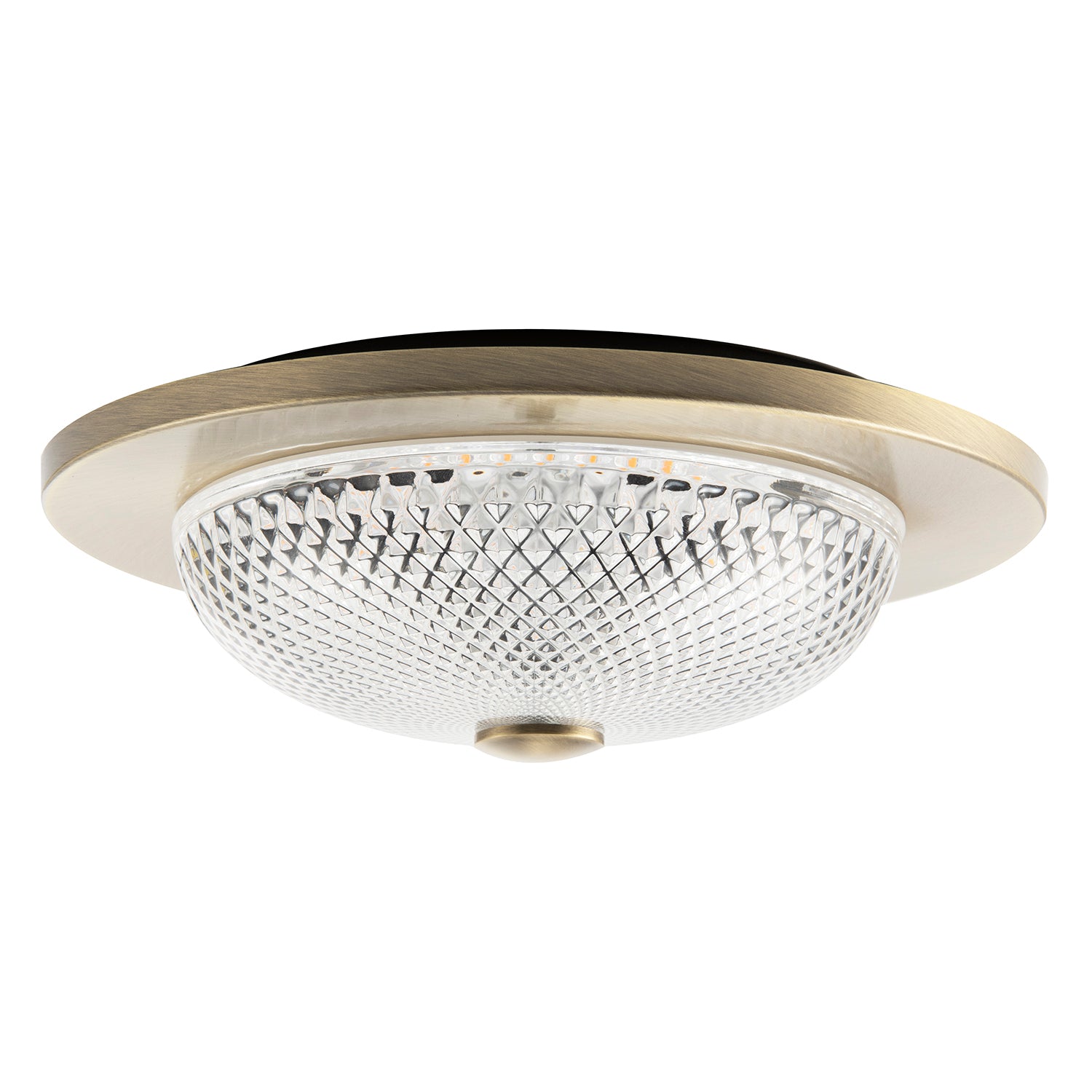 Modern Bathroom Ceiling Light Fitting with Clear Diamond Effect Glass Image 6