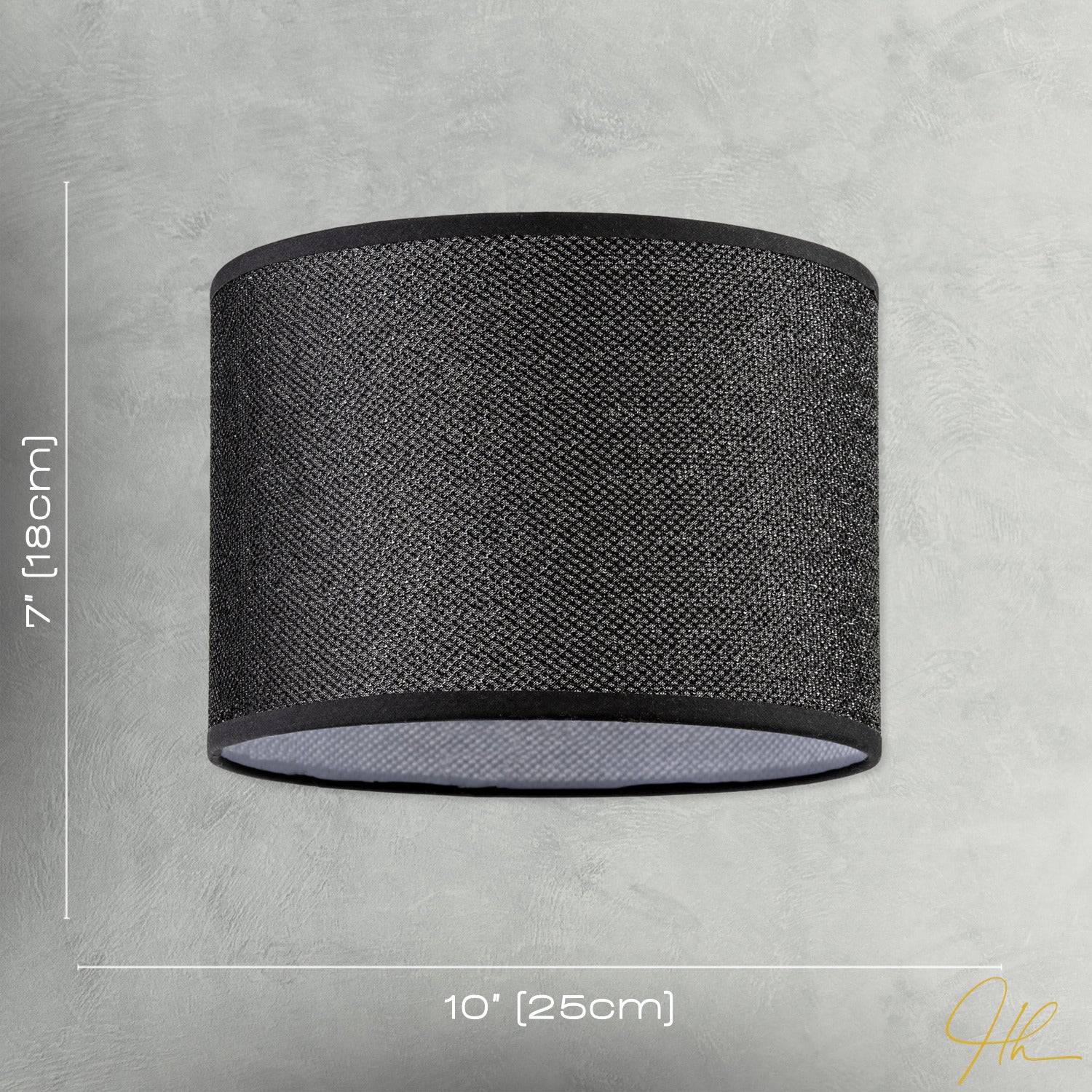 Modern and Designer Mini Diamond Black Glitter Fabric Lamp Shade Image 7