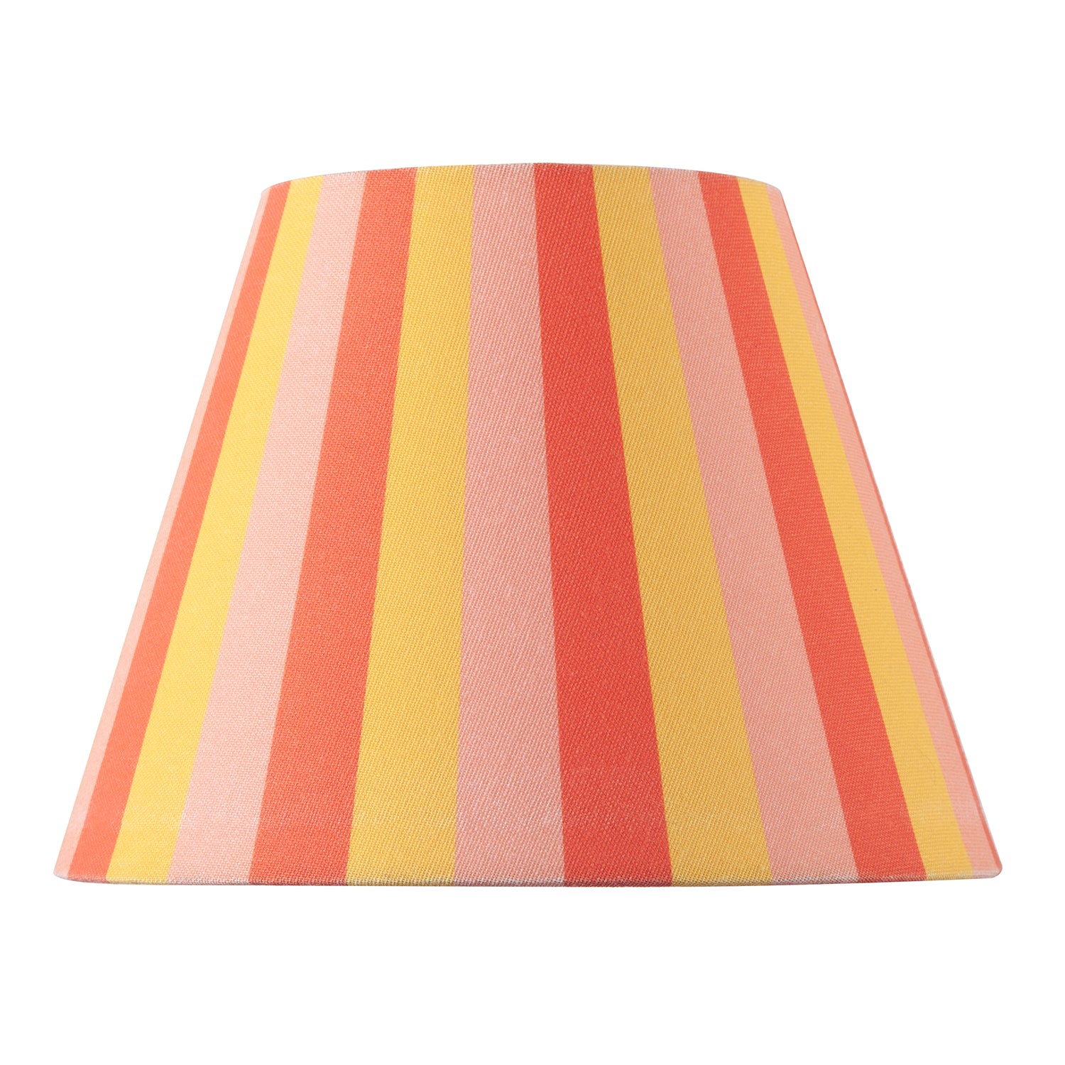 Multi Pink Tone Striped Linen Coolie Lamp Shade with Cotton Inner Image 4