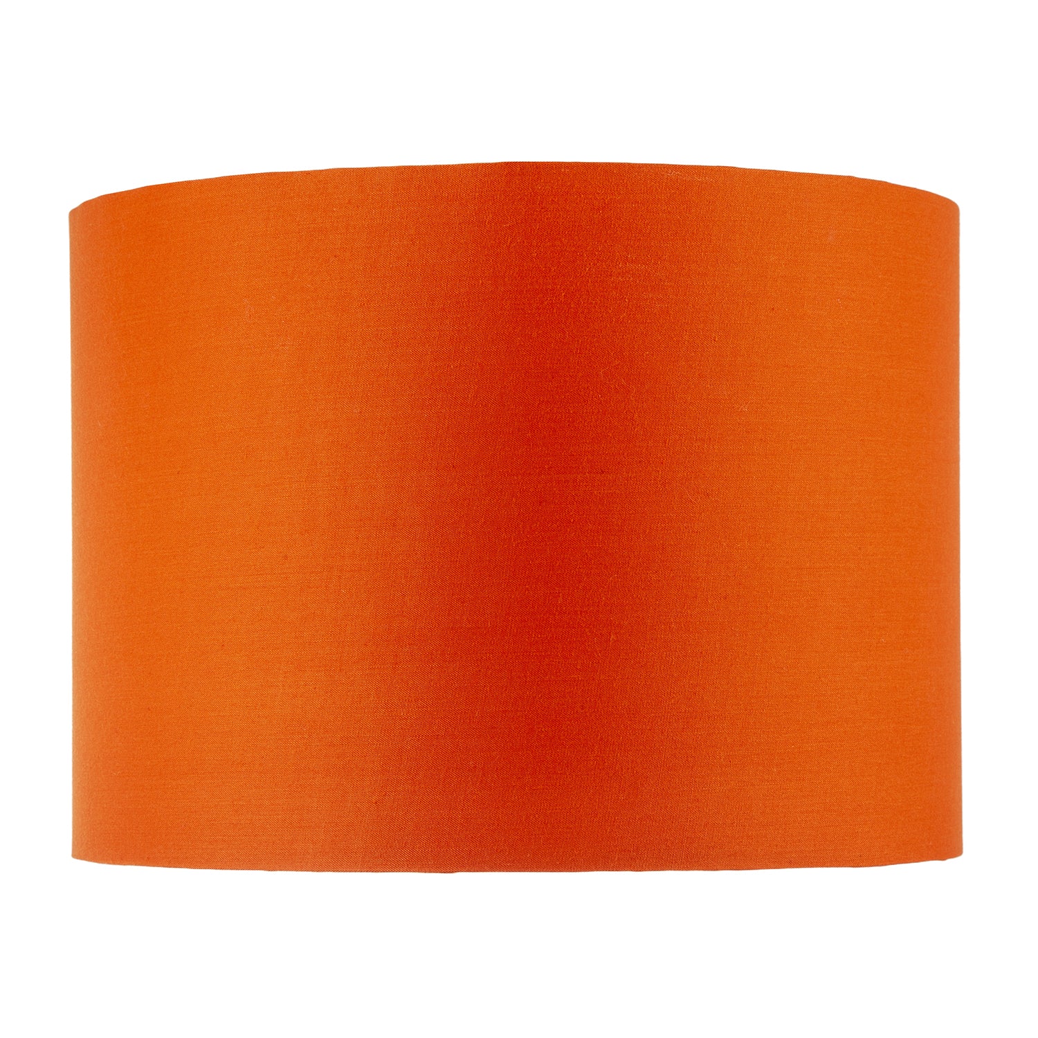 Contemporary Drum Lamp Shade in Vibrant Orange Cotton Blend Fabric Image 4