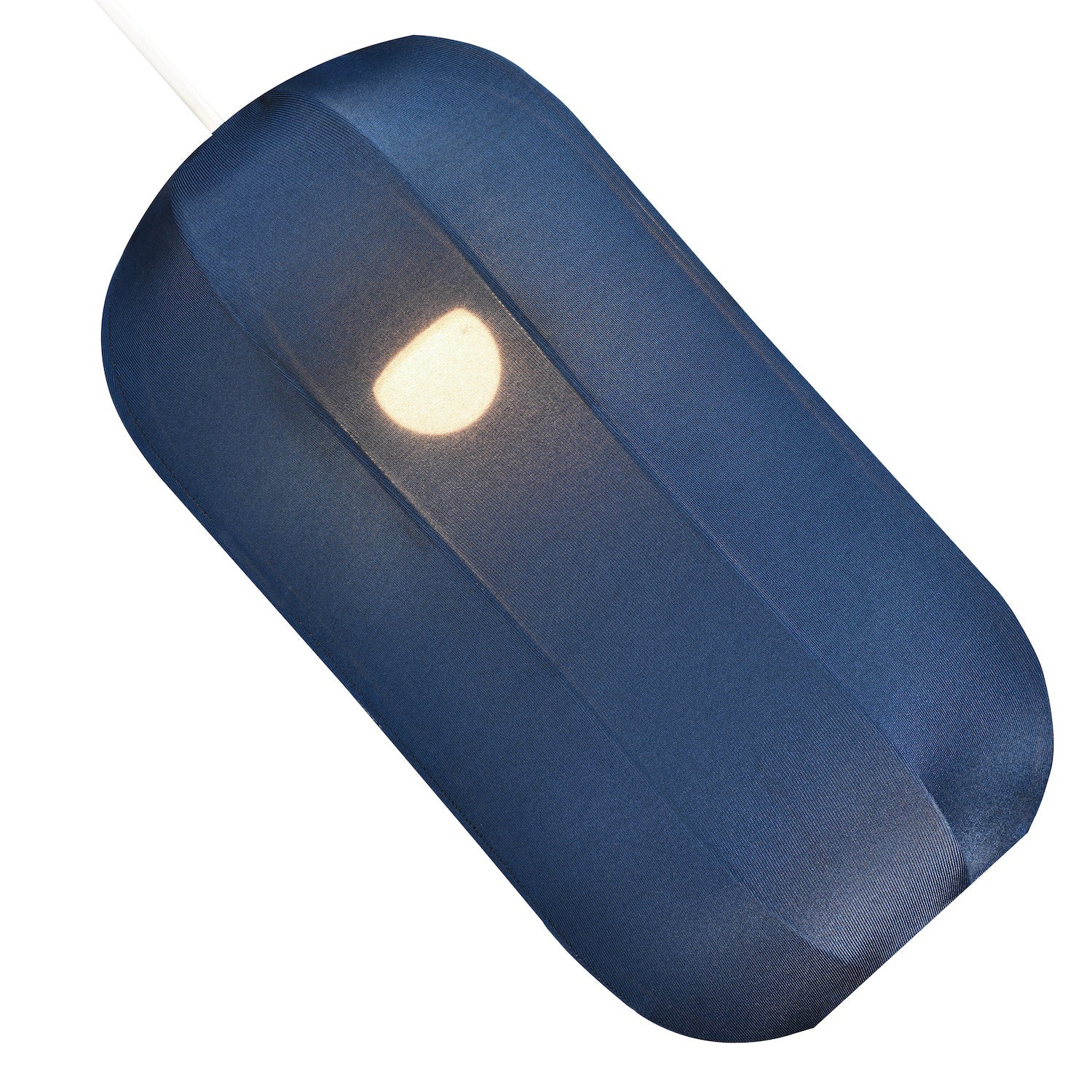 Modern Faux Silk Rectangular Pendant Lamp Shade in Navy Midnight Blue Colour Image 4