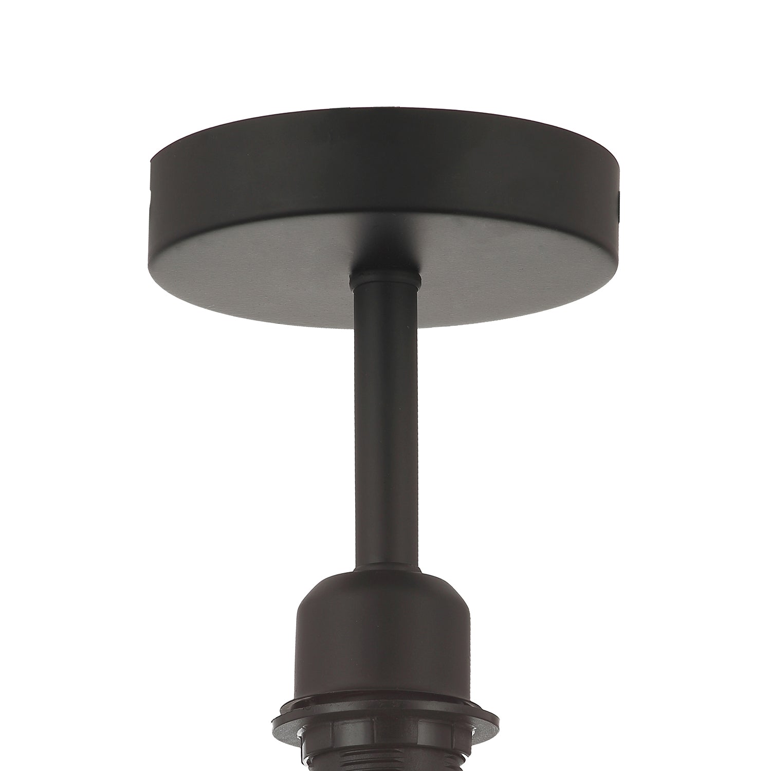 Traditional Matt Black Ceiling Light Fitting for Industrial Style Light Bulbs Image 2