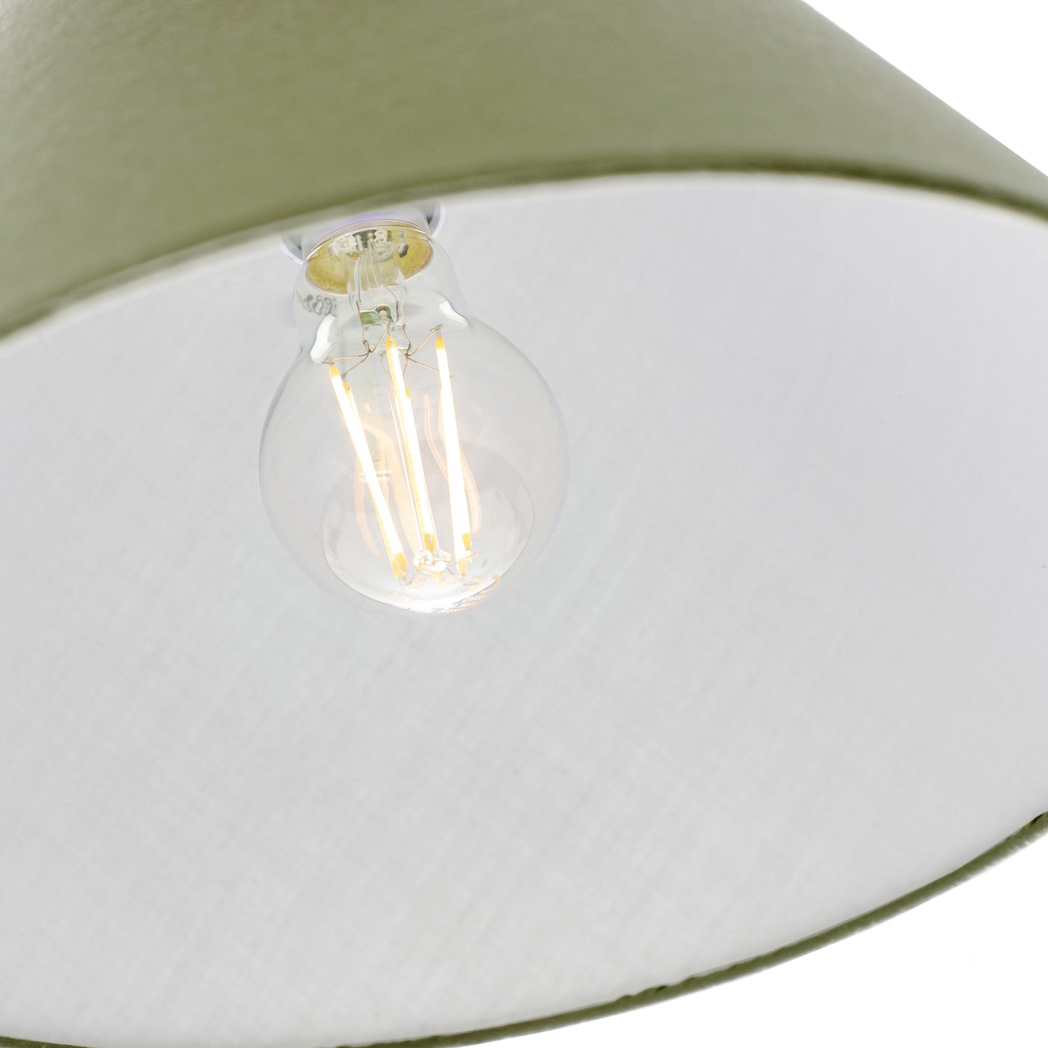 10 Inch Olive Green Cotton Coolie Lampshade for Table Lamp or Pendant Image 3