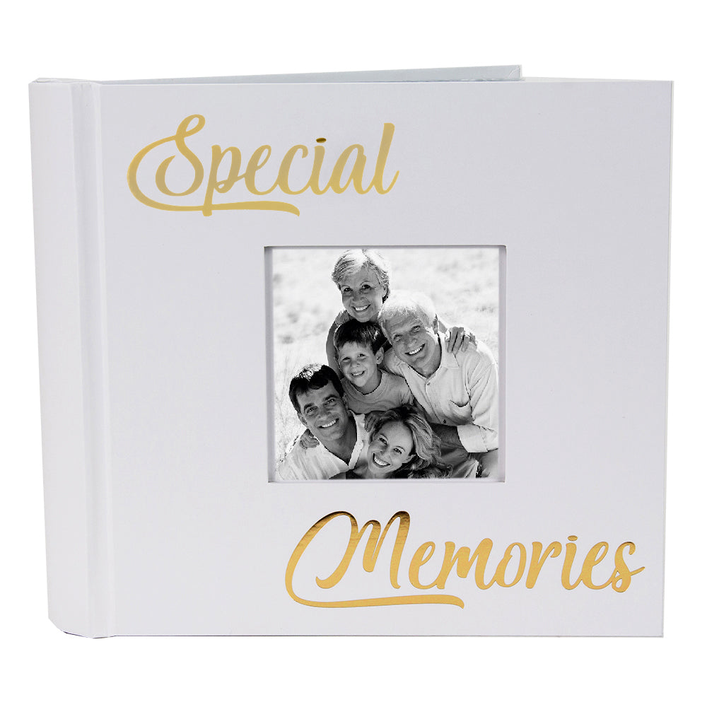 Modern Special Memories Photo Album with Gold Foil Text - Holds 80 4x6 Pictures Image 1