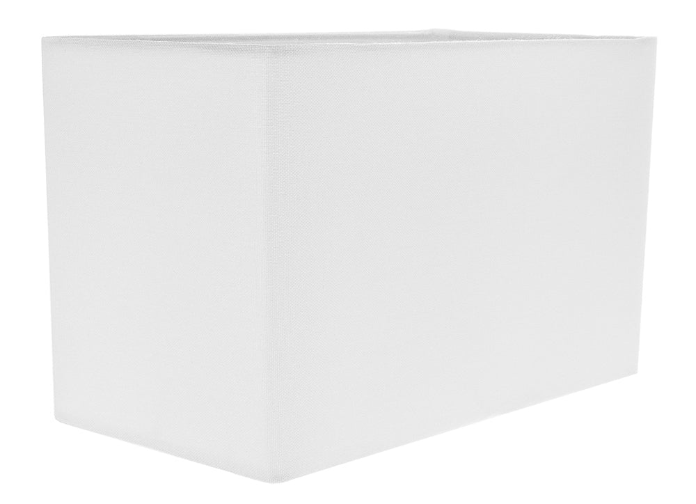 Contemporary and Stylish White Linen Fabric Rectangular Lamp Shade Image 3