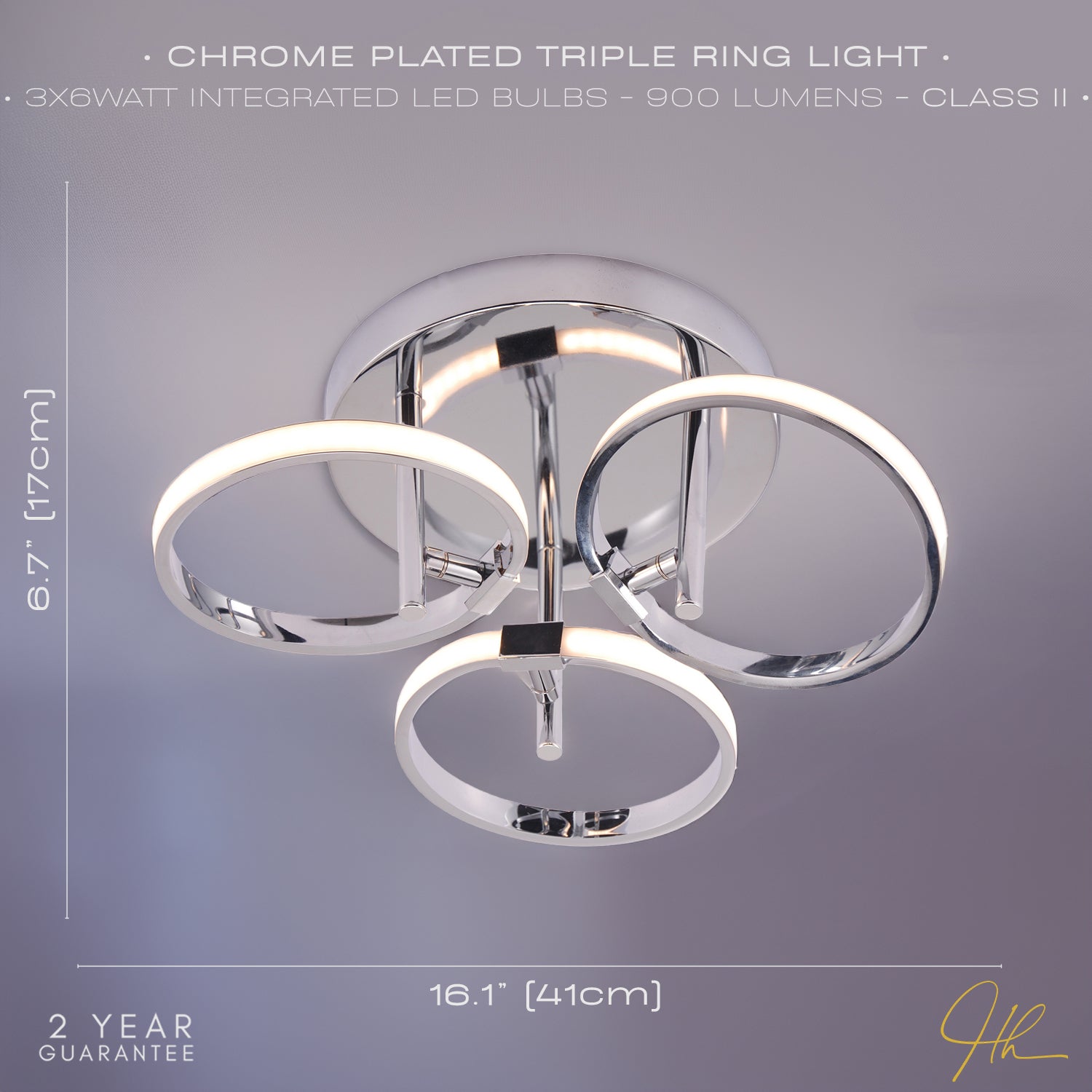 Modern Adjustable Polished Chrome Plated Halo Rings LED Ceiling Lighting Fitting Image 7