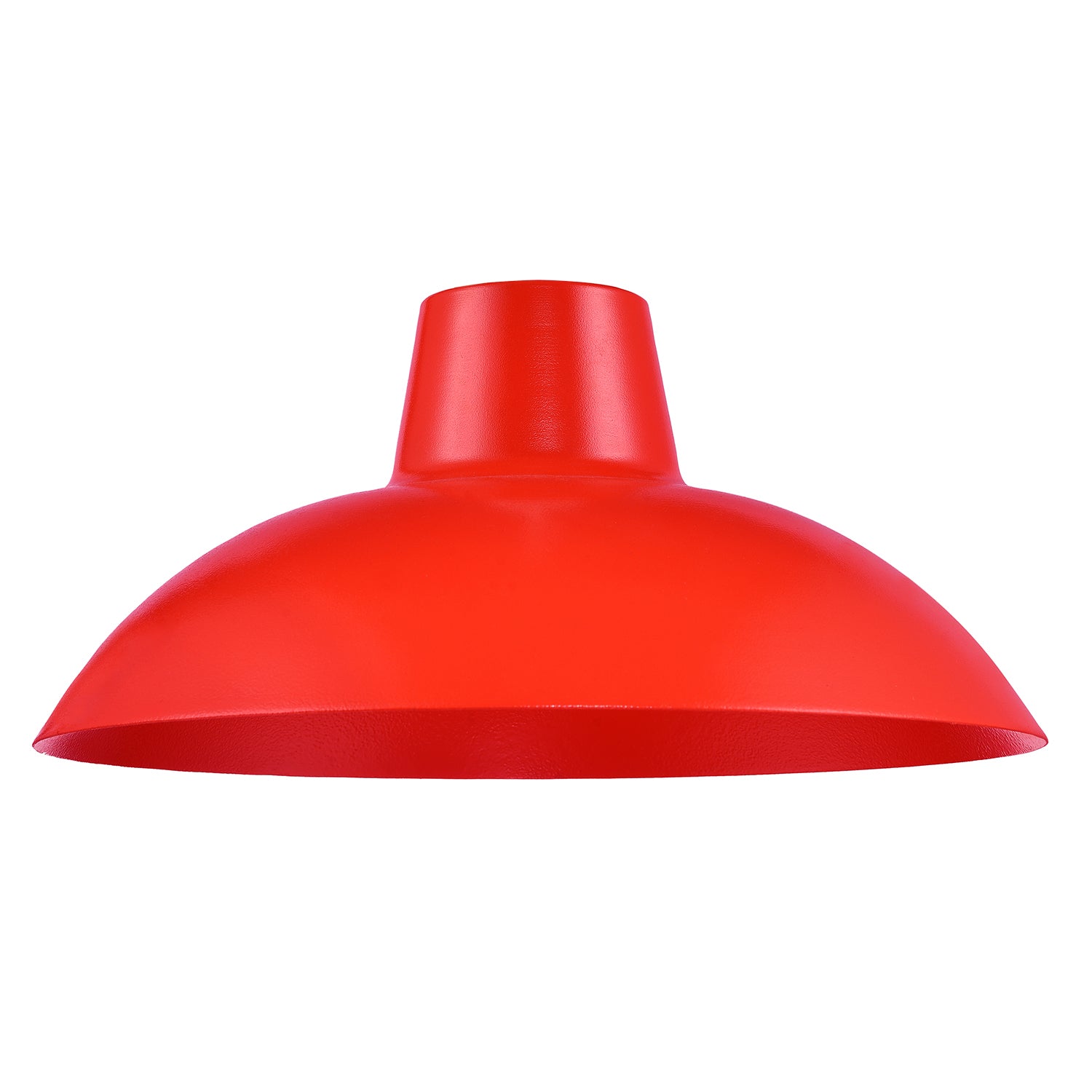 Industrial Retro Designed Matt Vibrant Red Curved Metal Ceiling Pendant Shade Image 2