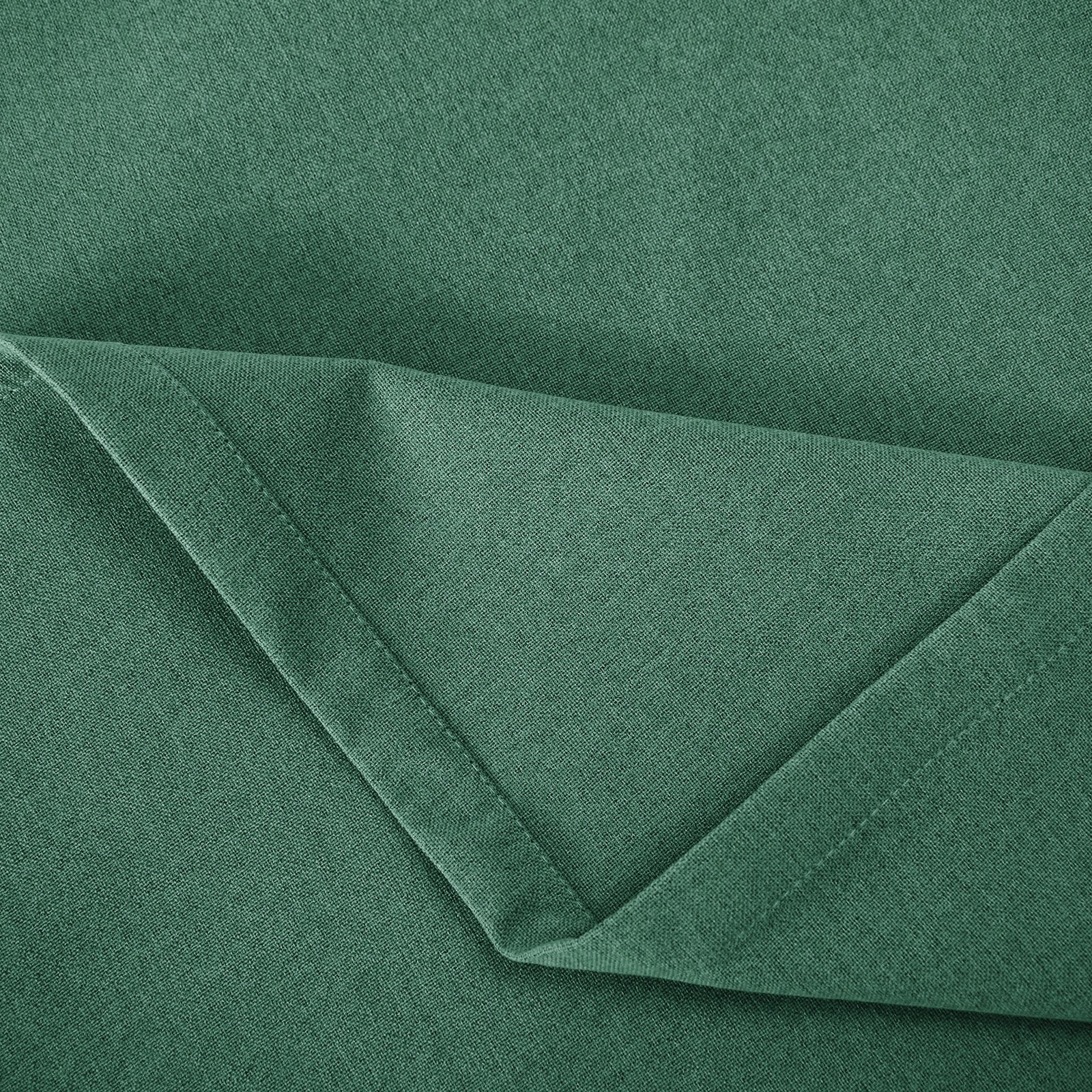Emerald Green Linen Blackout Eyelet Curtains - 46x54 Inch Drop - Pair Image 3