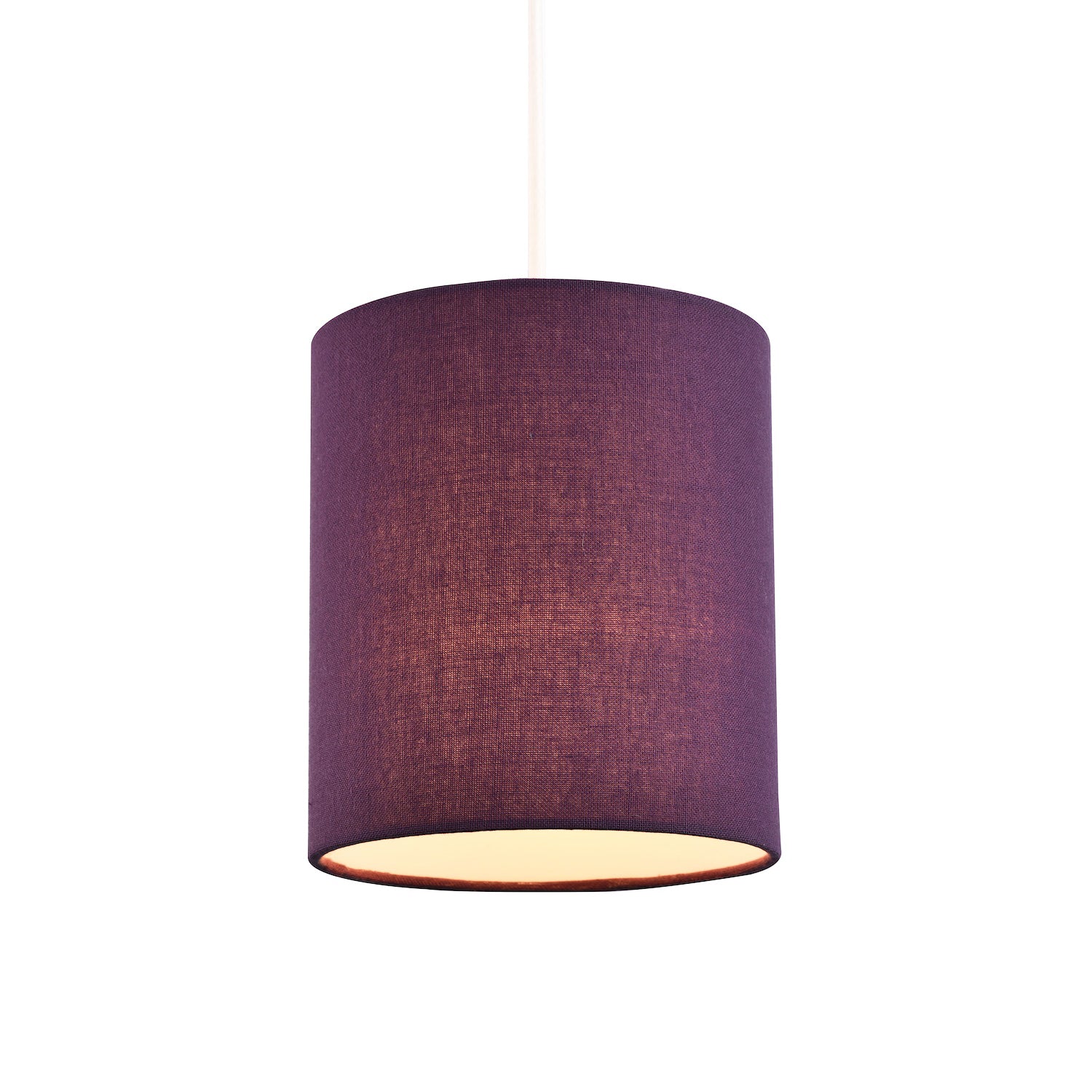 Contemporary and Elegant Vivid Purple Linen Fabric 18cm High Cylinder Lamp Shade Image 2