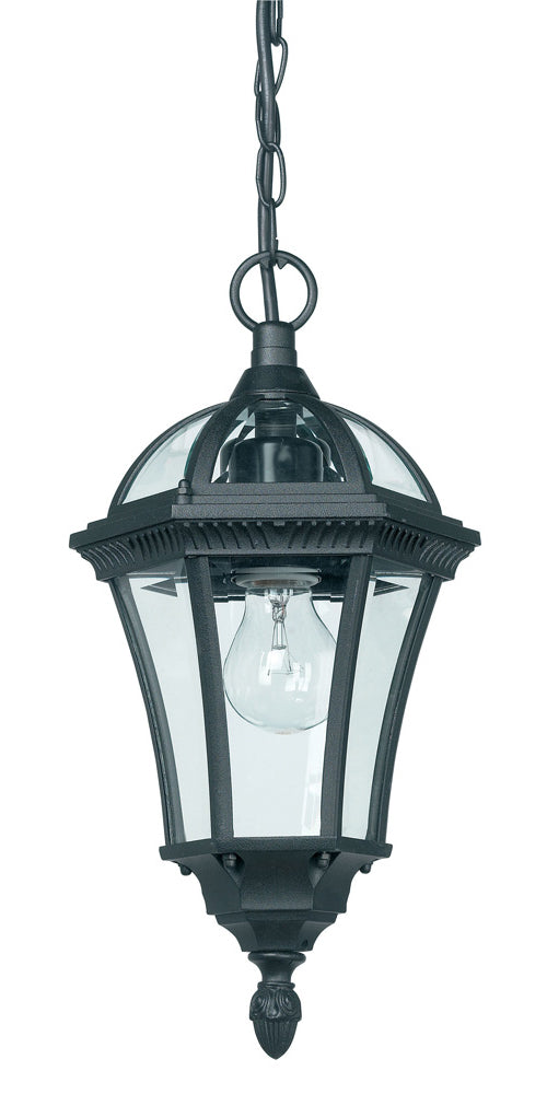 Black Exterior Hanging Porch Lantern Pendant Light Image 1