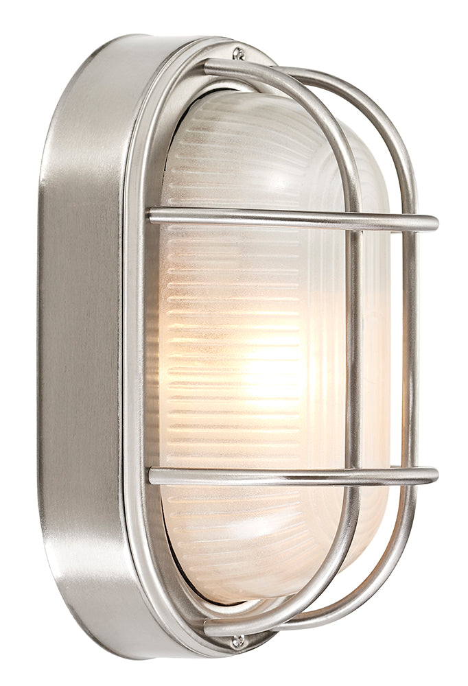 Stainless Steel Cast Aluminium Outdoor Oval Bulkhead Wall Light Image 2