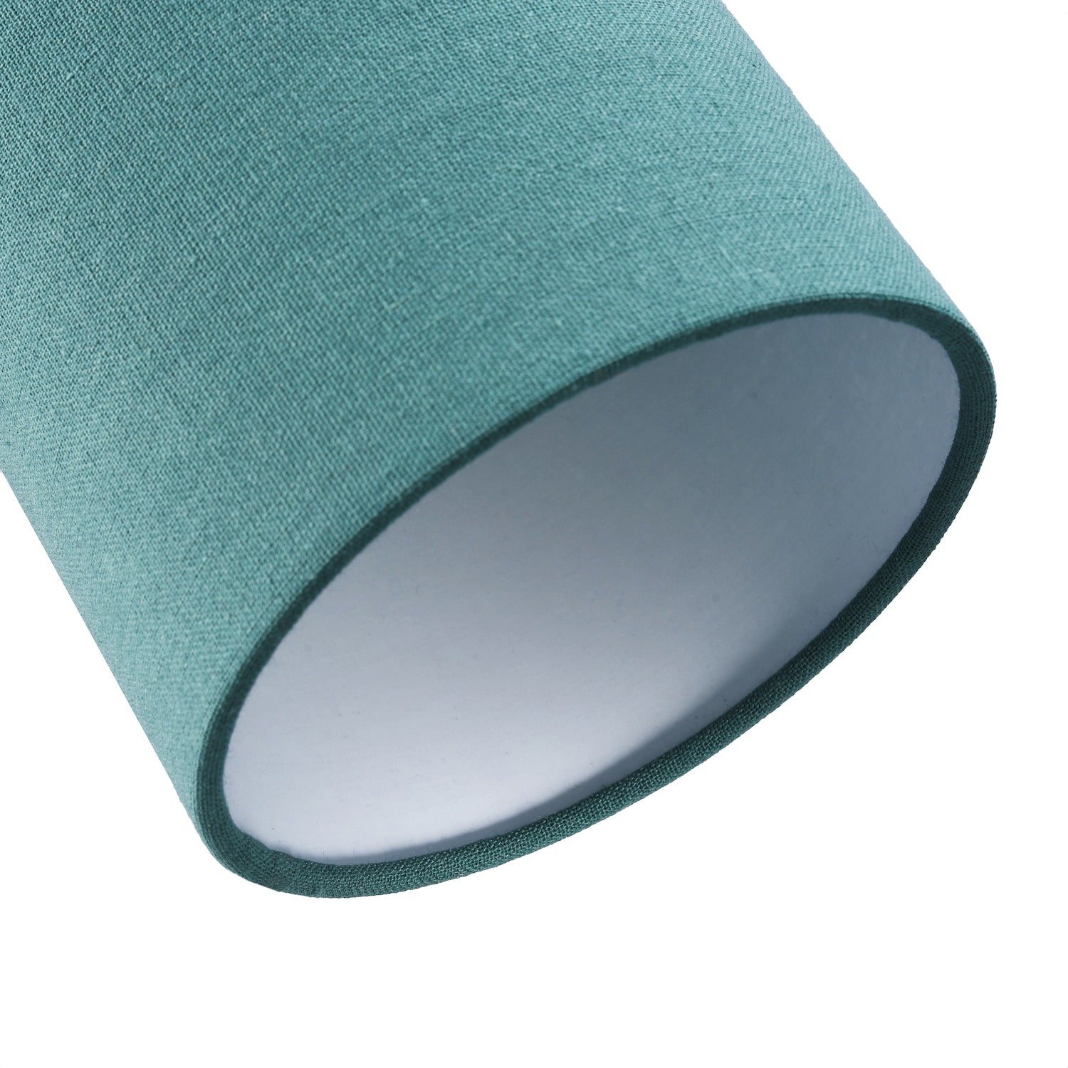 Contemporary and Stylish Forest Green Linen Fabric Tall Cylindrical Lampshade Image 3