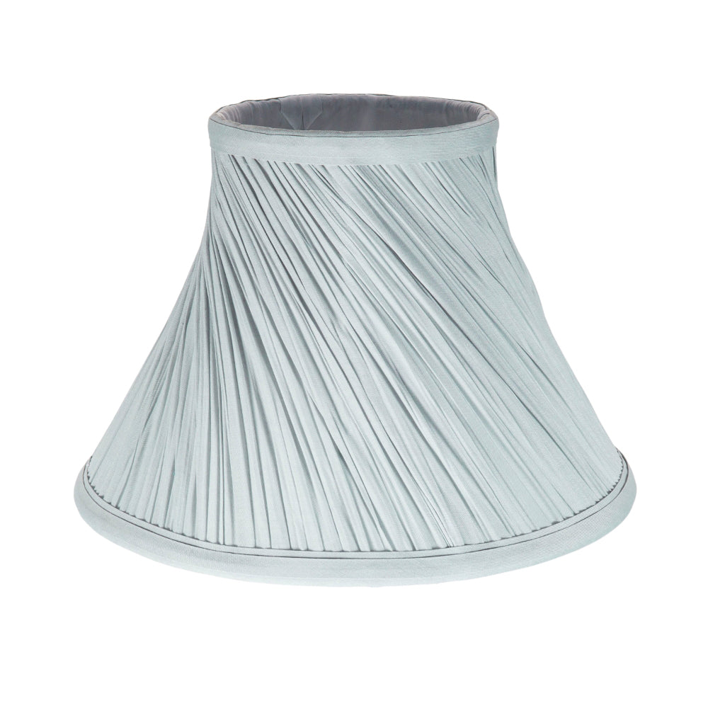 Traditional Swirl Designed 10" Empire Lamp Shade in Silky Grey Cotton Fabric Image 1