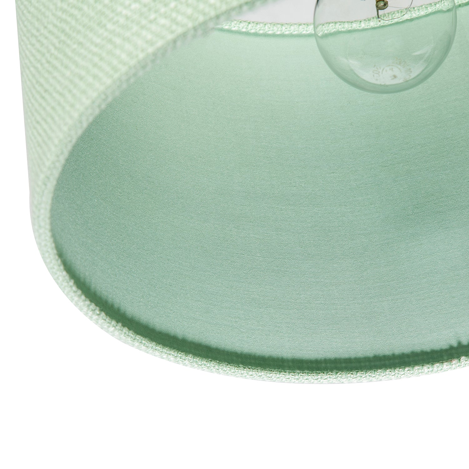 Designer Bobbled and Textured Linen Lamp Shade in Emerald Mint Green Image 5