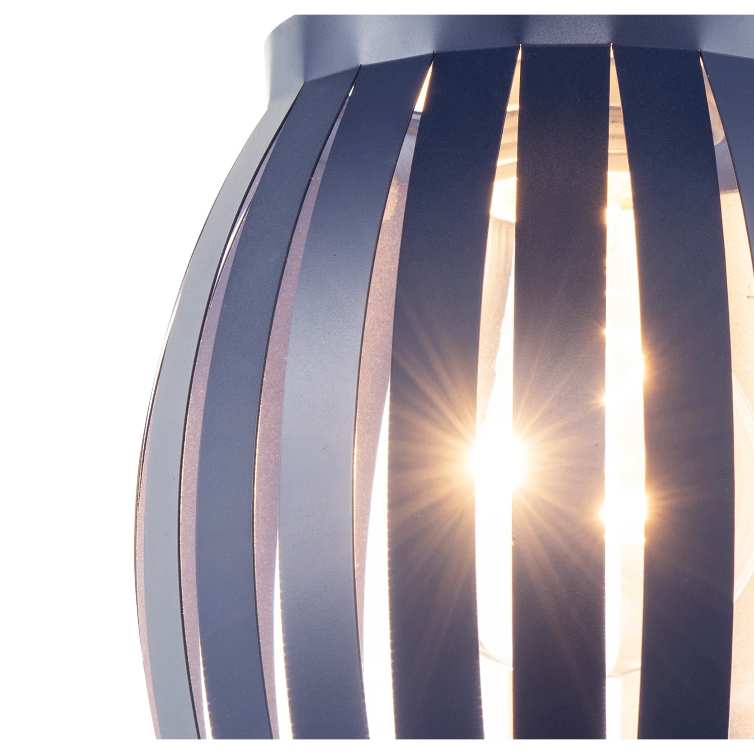 Unique Grill Style Pendant Lighting Shade in Dark Navy Midnight Blue Image 3
