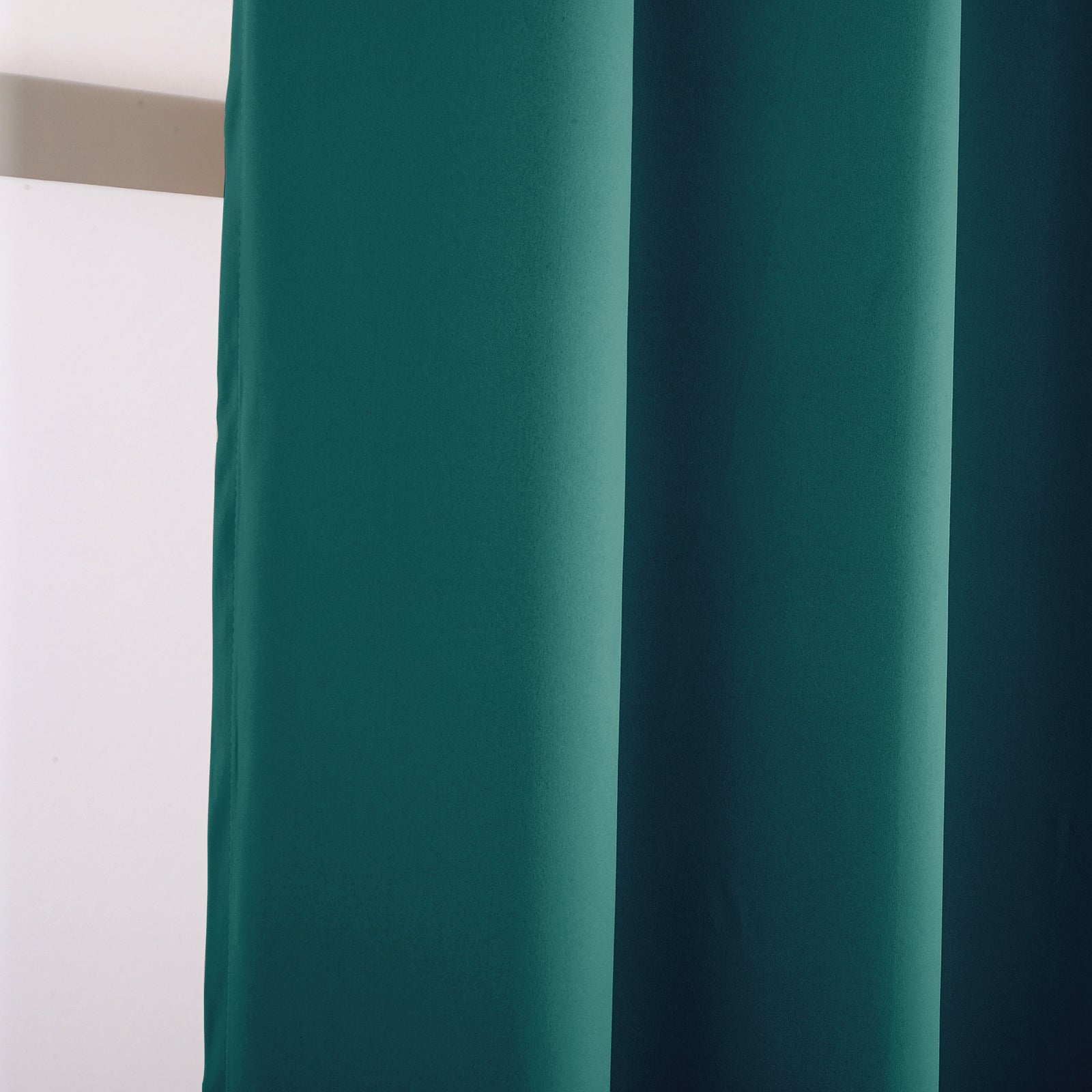 Teal Blackout Curtains - Eyelet Thermal Curtain  - 46 x 72 Inch Drop - 2 Panel Image 8