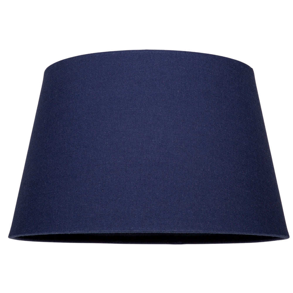 Traditional 30cm Midnight Blue Linen Fabric Drum Table/Pendant Shade 60w Maximum Image 5