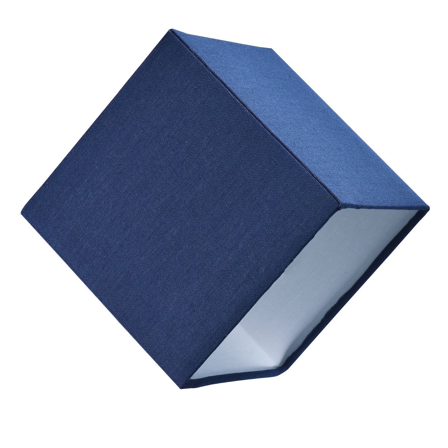 Contemporary and Stylish Midnight Blue Linen Fabric Square 16cm Lamp Shade Image 4