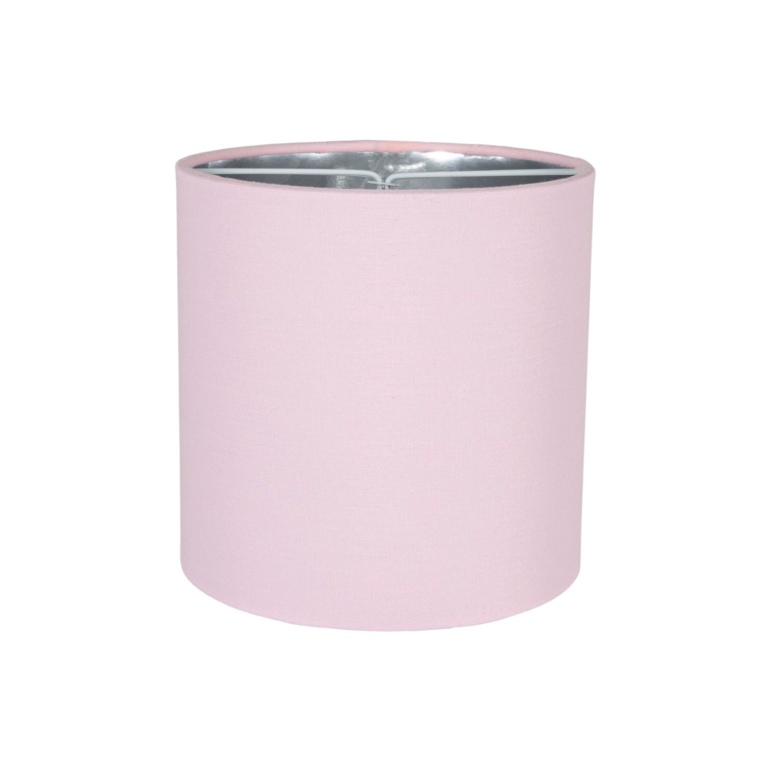 Contemporary Soft Pink 6" Clip-On Candle Lamp Shade with Silver Inner Lining Image 1