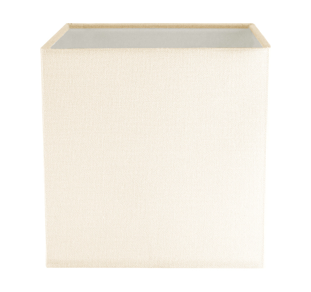 Contemporary and Stylish Soft Cream Linen Fabric Square 16cm Lamp Shade Image 1