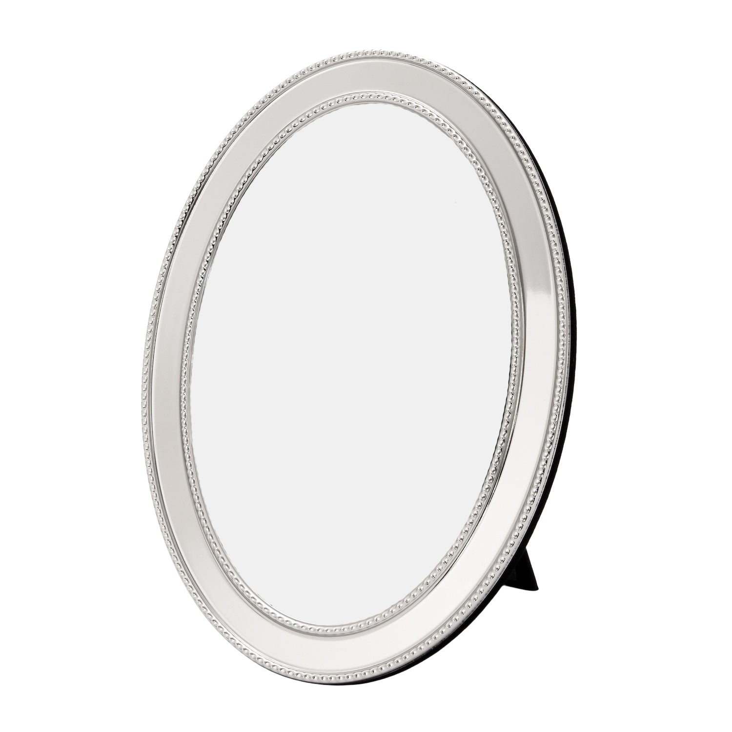 Chic Oval Nickel Plated Metal 4x6 Picture Frame with 3D Dotted Design Image 1