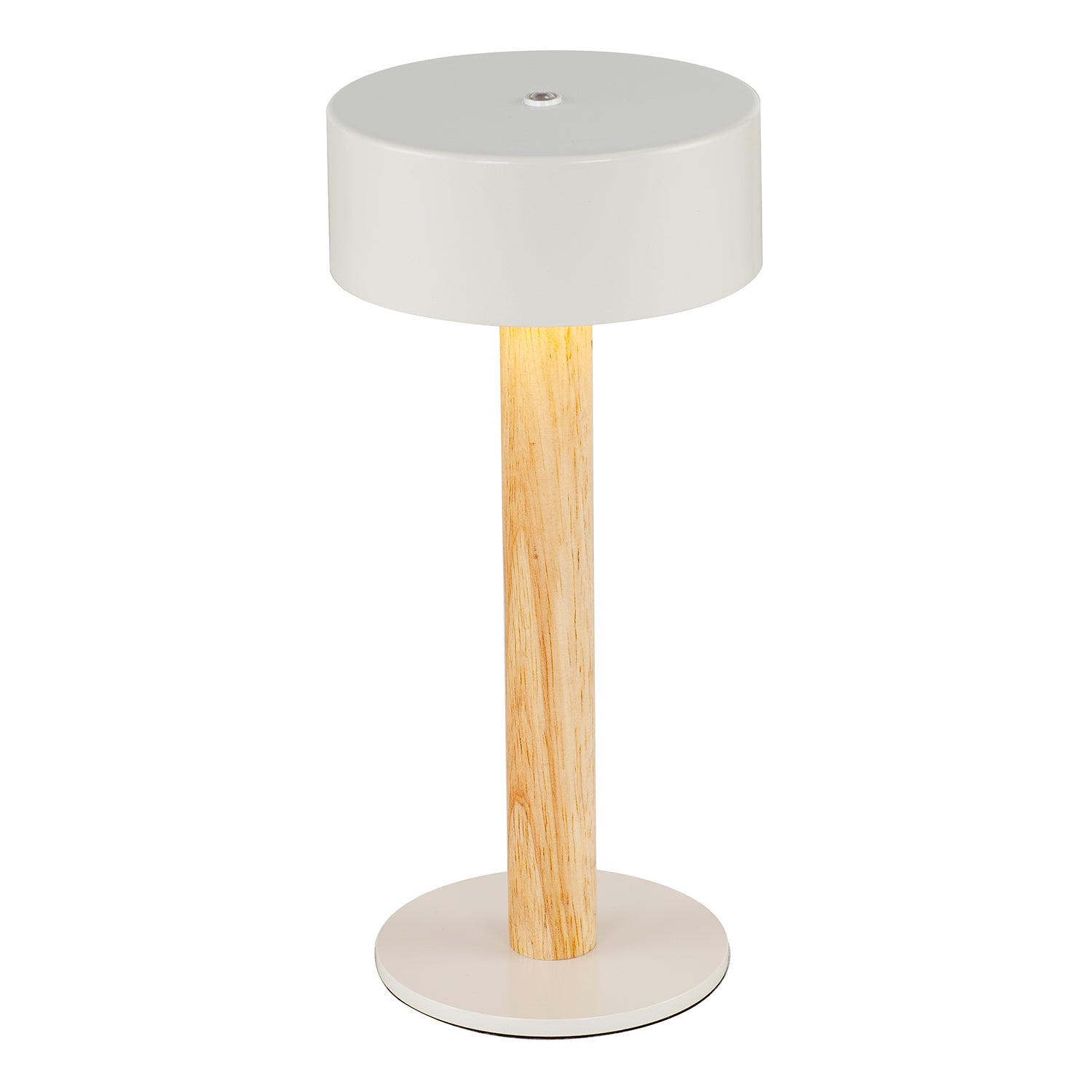 Scandinavian Look Portable Rechargeable Lamp in White and Natural Wood Image 8