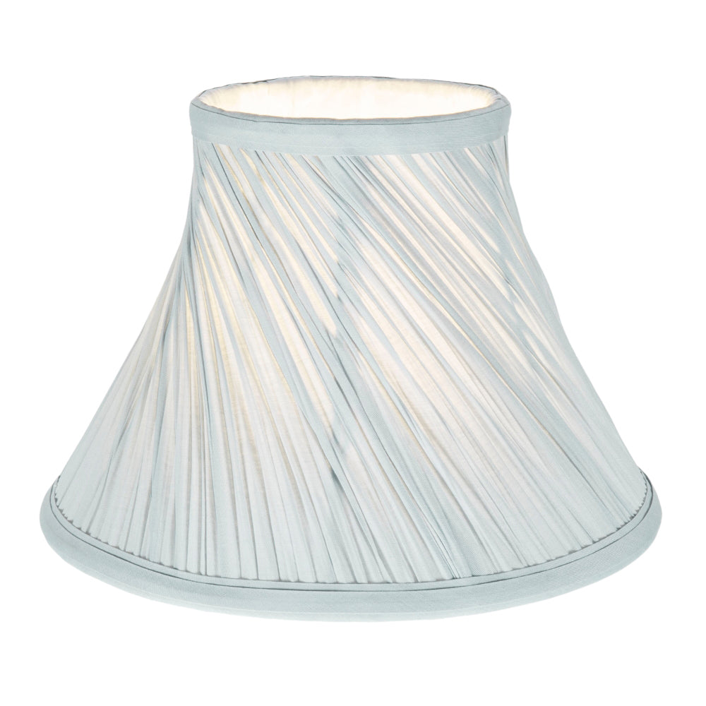 Traditional Swirl Designed 14" Empire Lamp Shade in Silky Grey Cotton Fabric Image 2