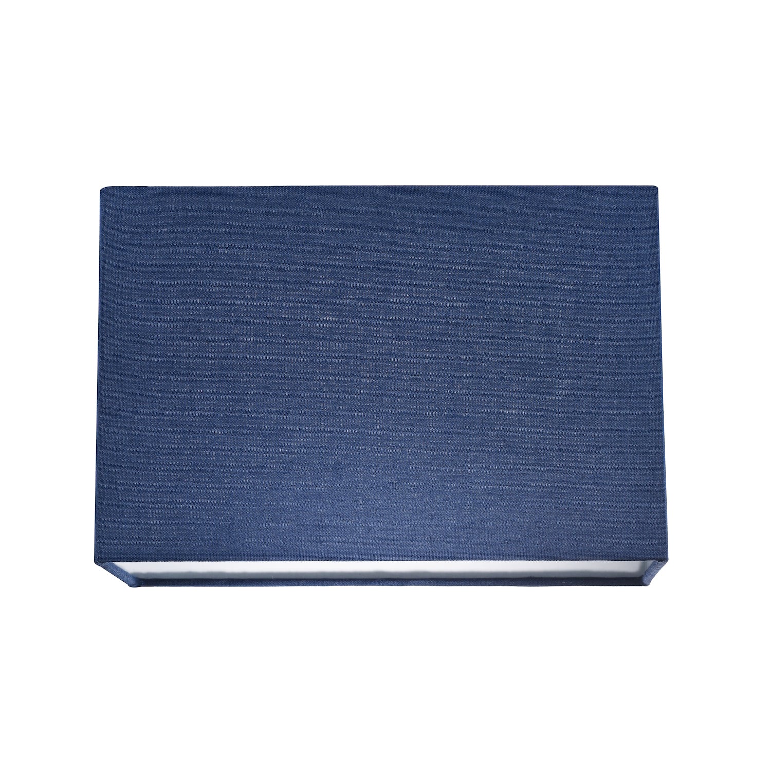 Contemporary and Stylish Navy Midnight Blue Linen Fabric Rectangular Lamp Shade Image 1