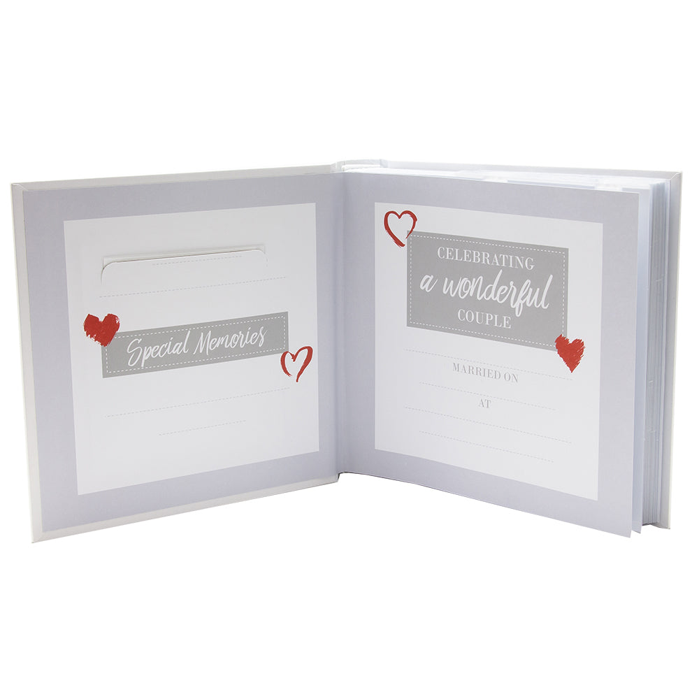 Lovely Diamond 60th Wedding Anniversary Photo Album with Double Heart Decoration Image 4