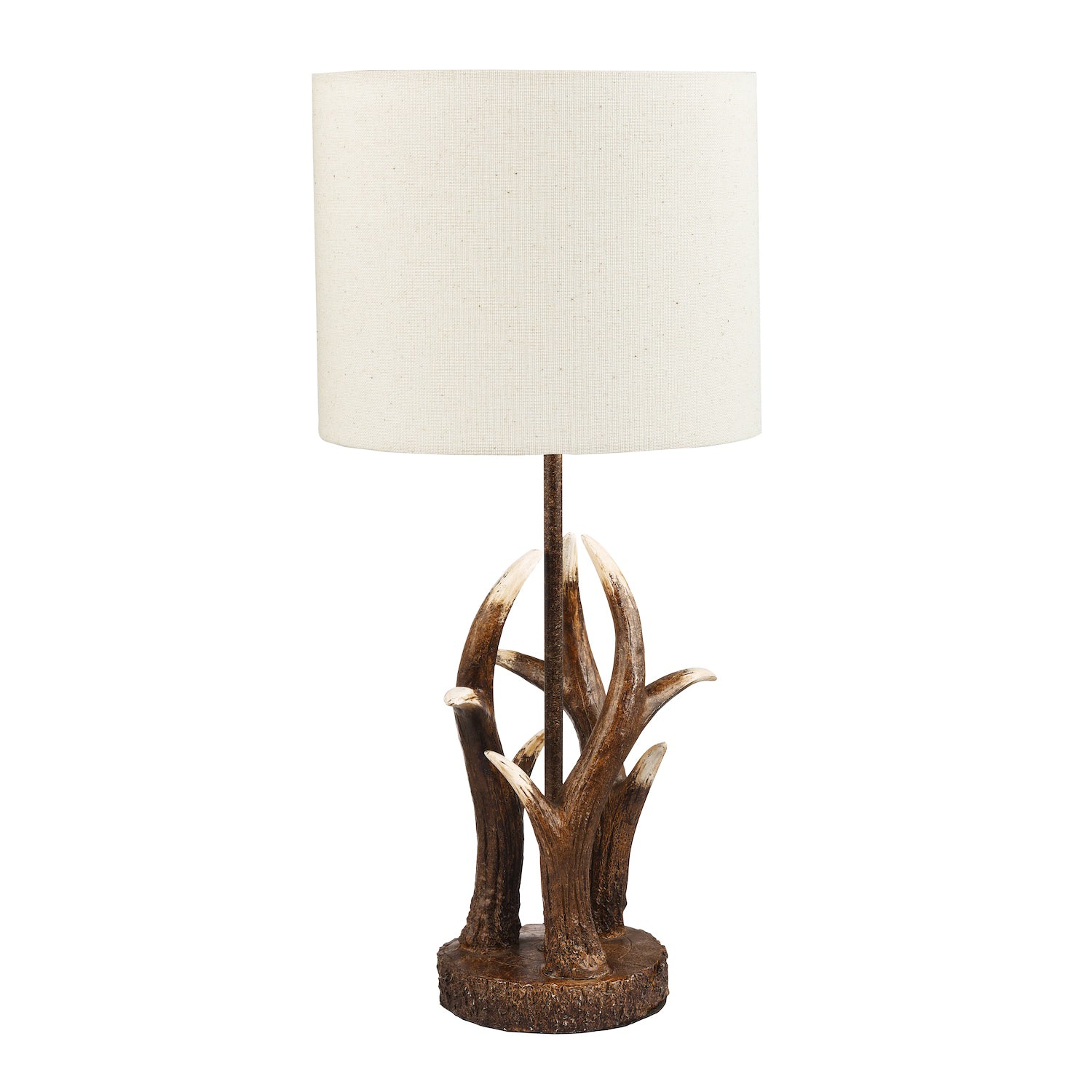 Traditionally Designed Antler Resin Table Lamp Base in a Rustic Bronze Finish Image 3