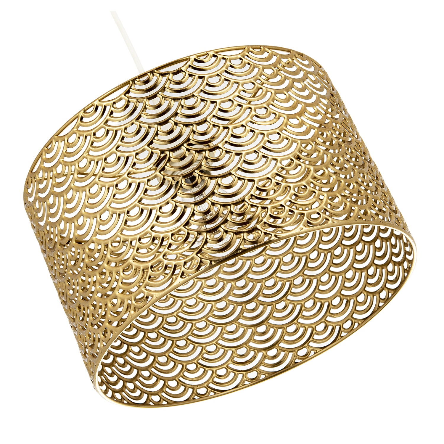Art Deco Styled Pendant Ceiling Light Shade in Polished Gold Plated Image 8