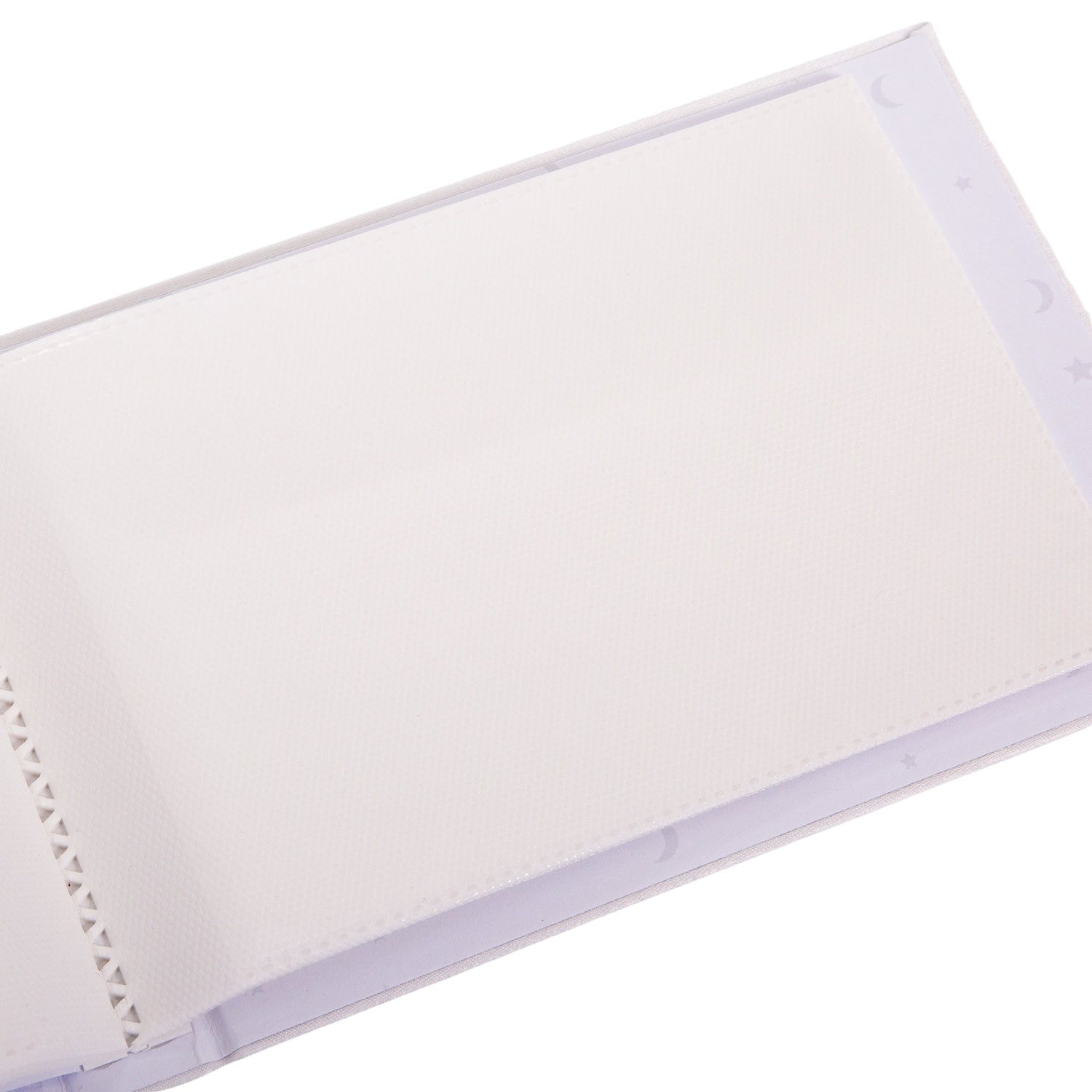 Beautiful White Satin Fabric Christening Photo Album with Silver Metal Cross Image 4