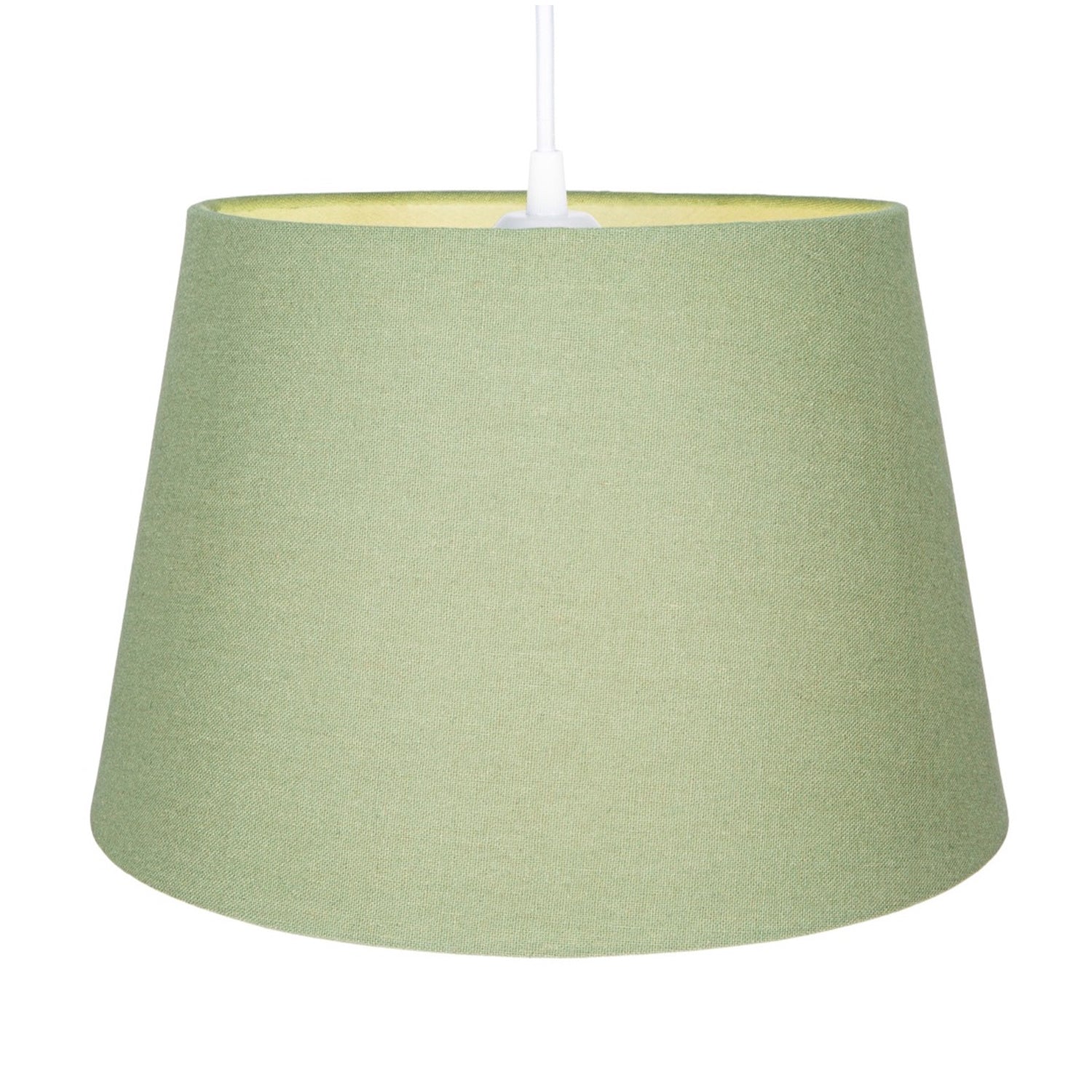 Classic 10 Inch Olive Green Linen Fabric Drum Table/Pendant Lamp Shade 60w Max Image 2