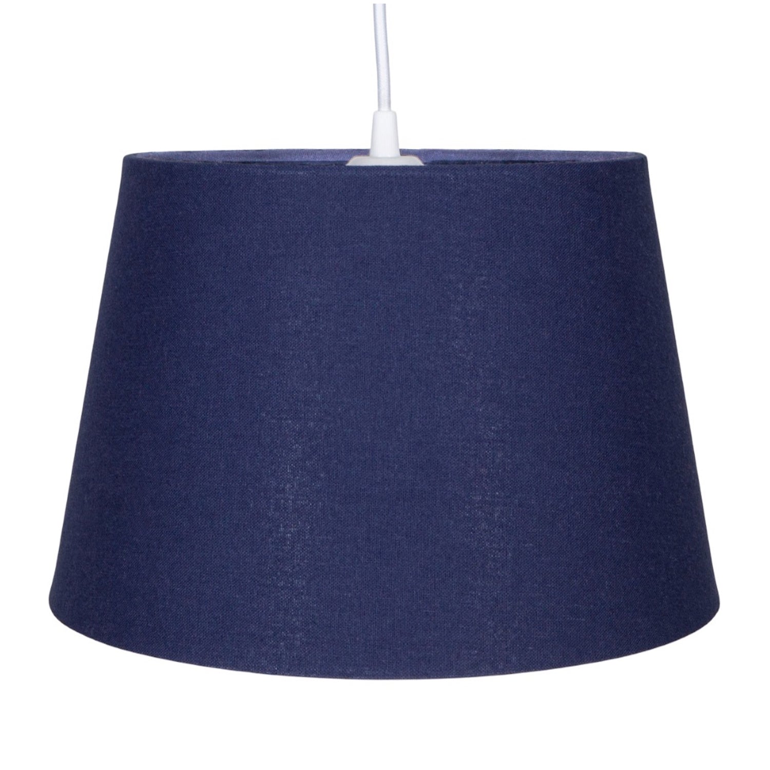 Classic 10 Inch Navy Blue Linen Fabric Drum Table/Pendant Lamp Shade 60w Maximum Image 2