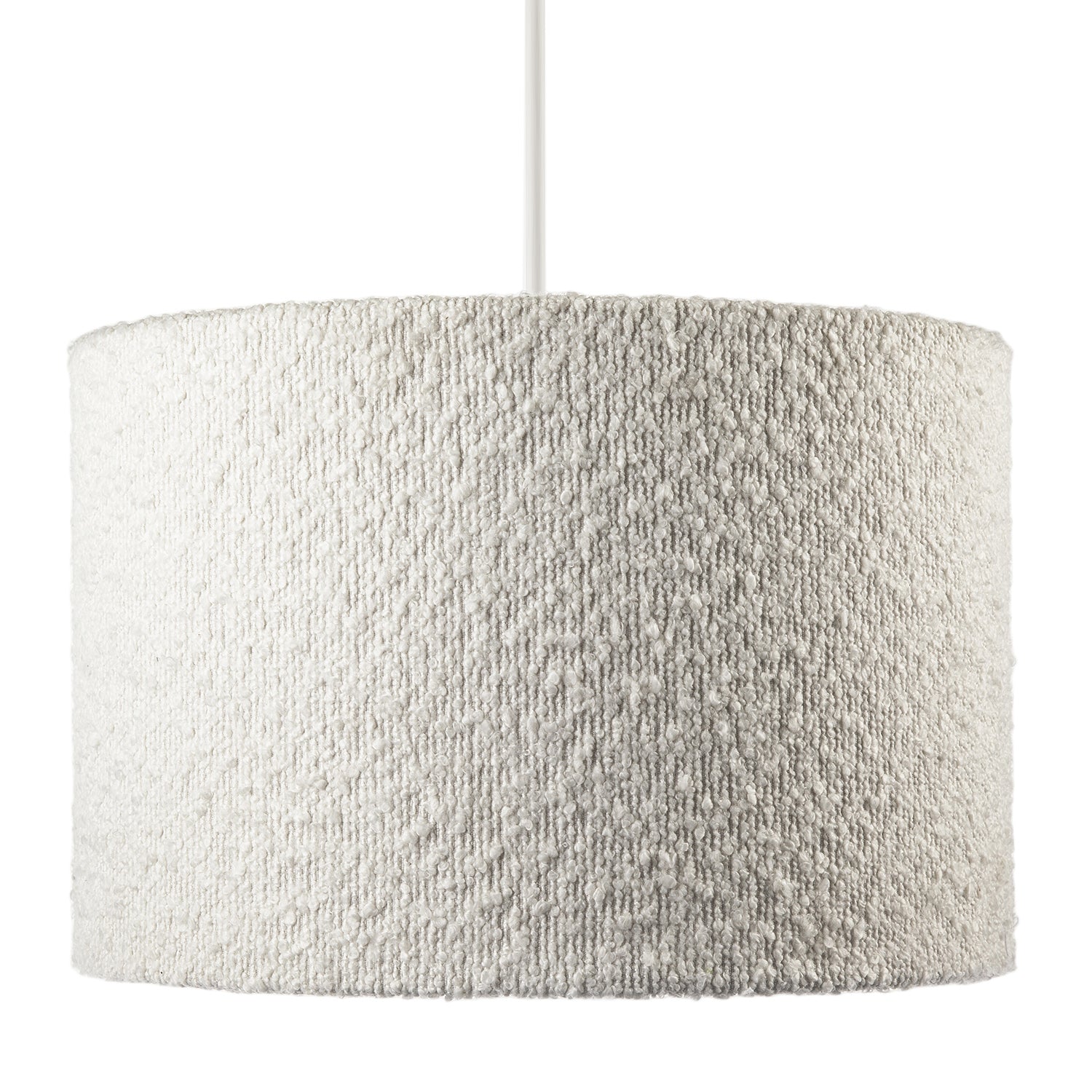 Luxuriously Textured Boucle Lamb Wool Fabric Pendant Lighting Shade Image 4