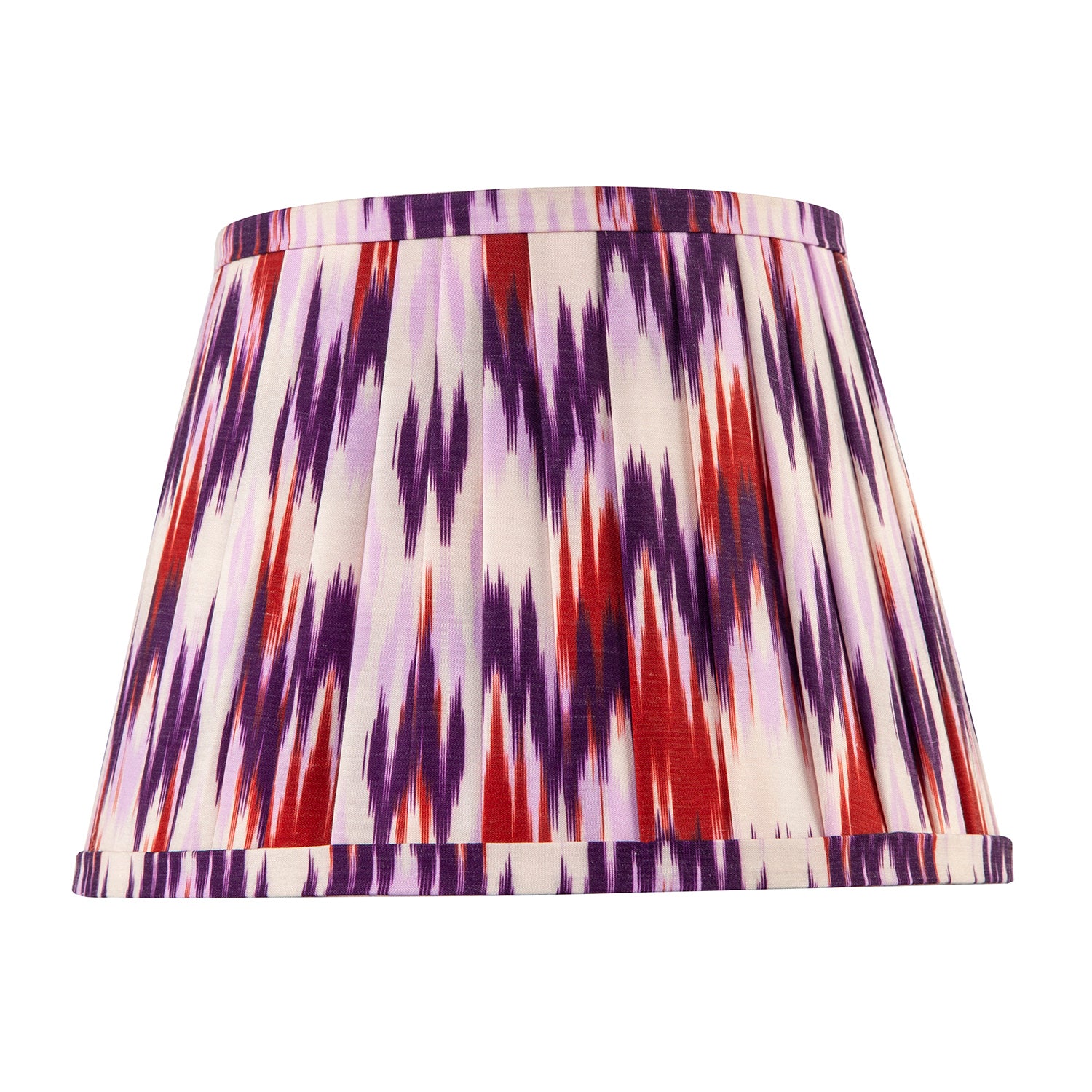 Purple and Burgundy Pleated Cotton Lamp Shade with Zig Zag Design Image 5
