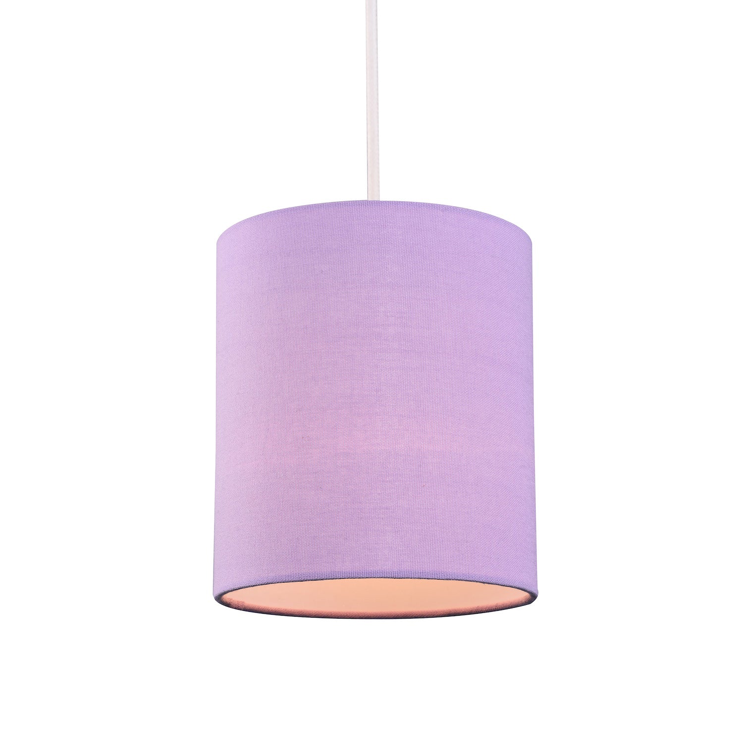 Contemporary and Elegant Soft Lilac Linen Fabric 18cm High Cylinder Lamp Shade Image 2