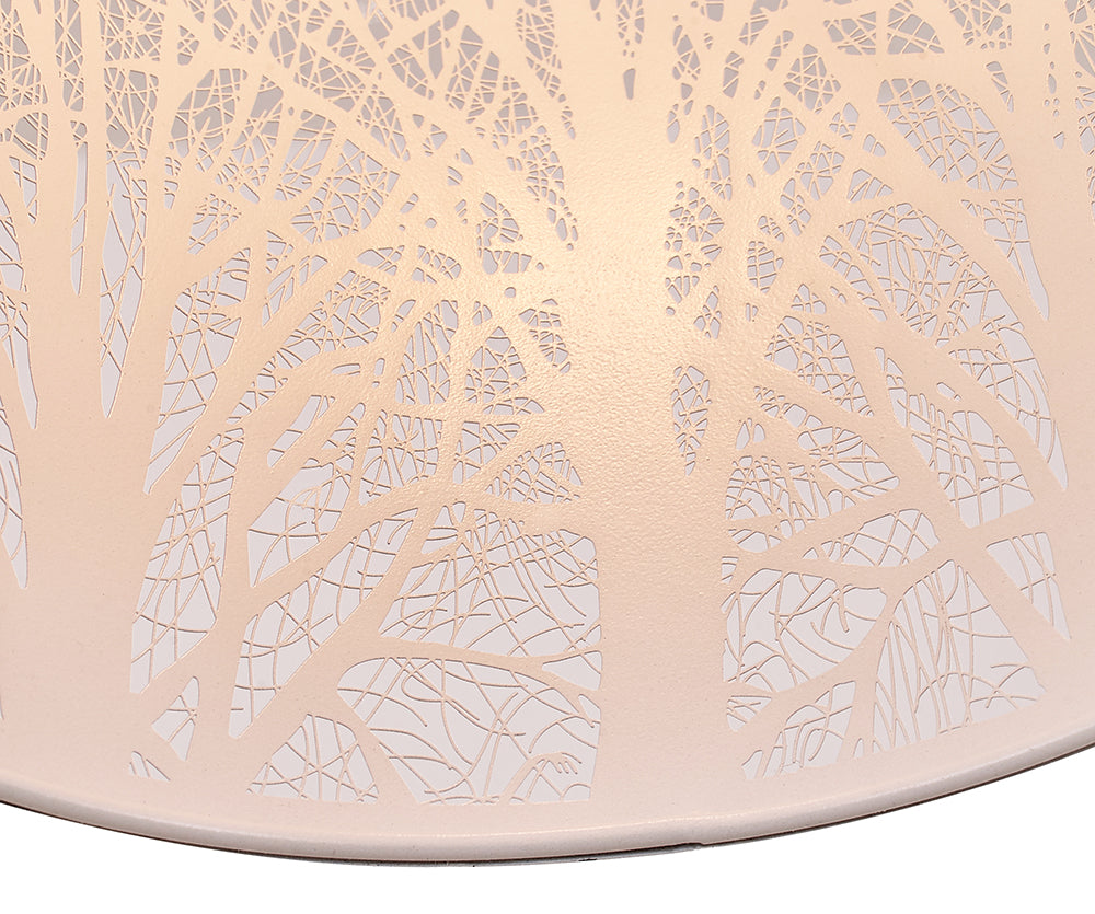 Unique and Beautiful Matt White Metal Forest Design Ceiling Pendant Shade Image 4