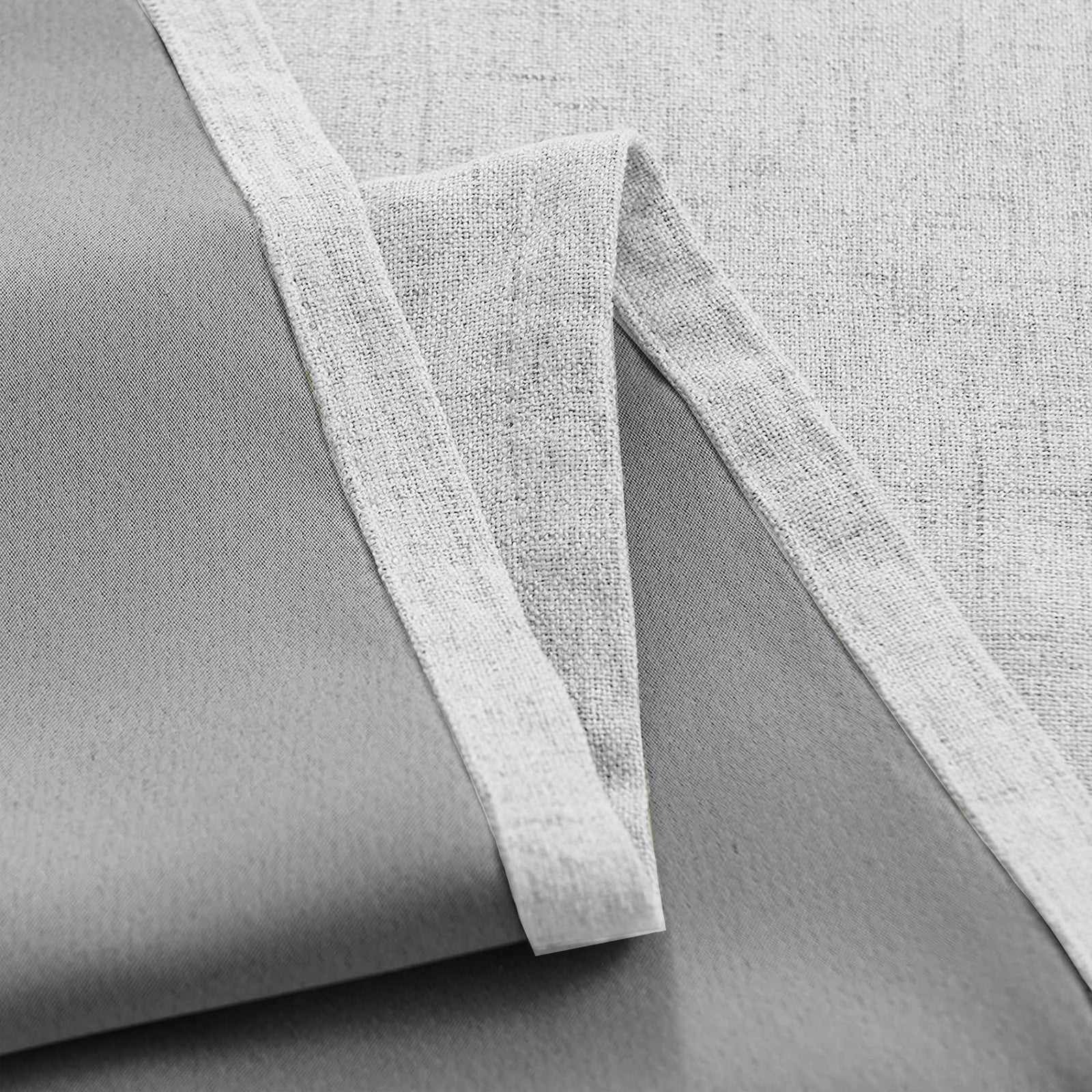 Off White Lined Blackout Eyelet Curtains - 46 x 63 Inch Drop - 2 Panel Image 3