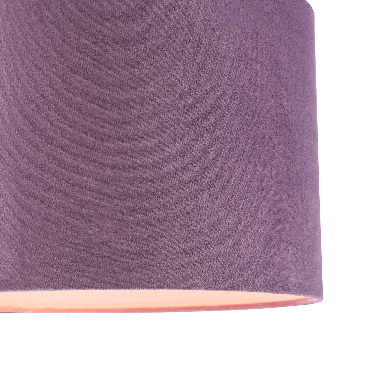Soft Velvet Dark Lilac Fabric Round Lamp Shade for Table or Pendant Image 3