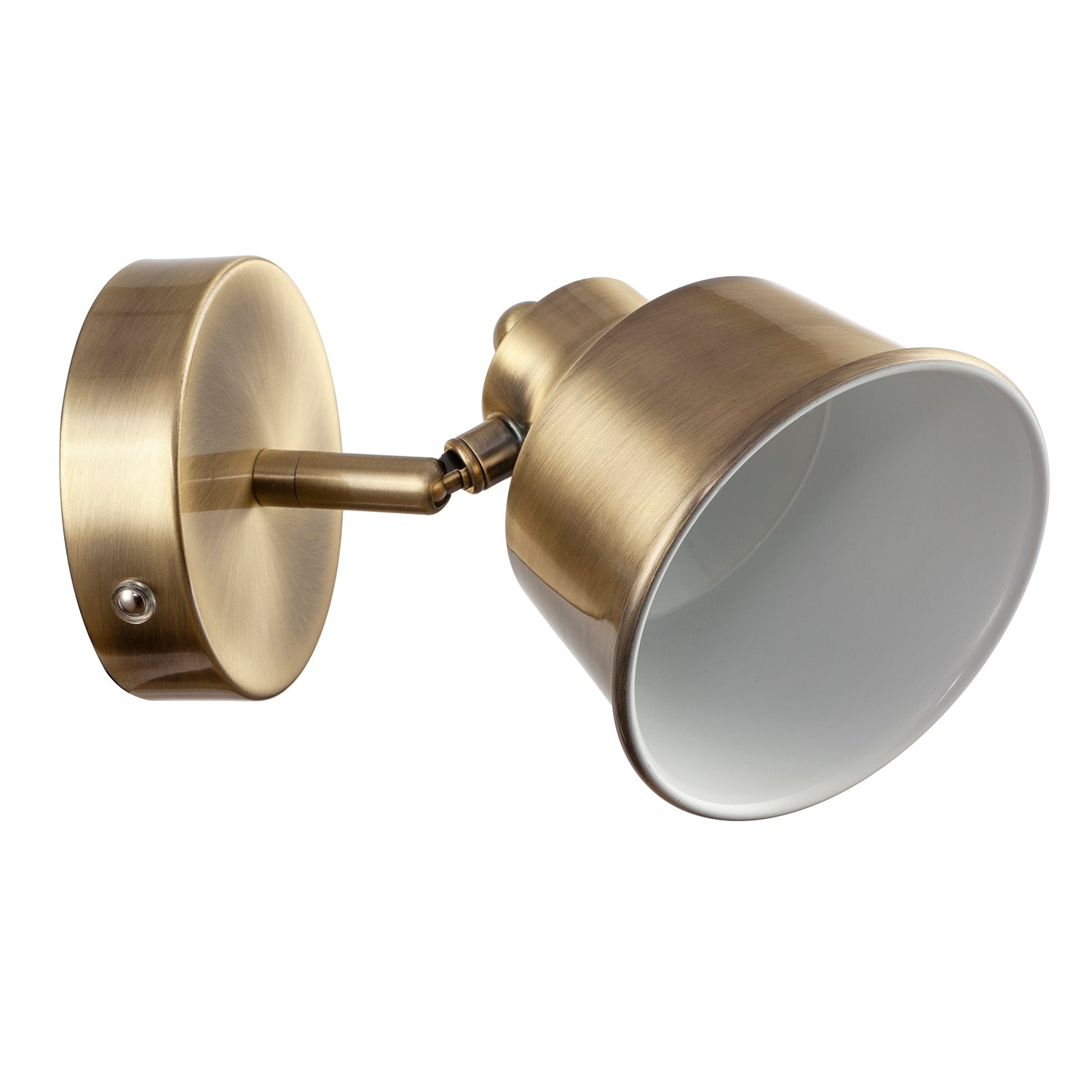 Modern Antique Brass Wireless Rechargeable Dimmable Spot Wall Light Image 3